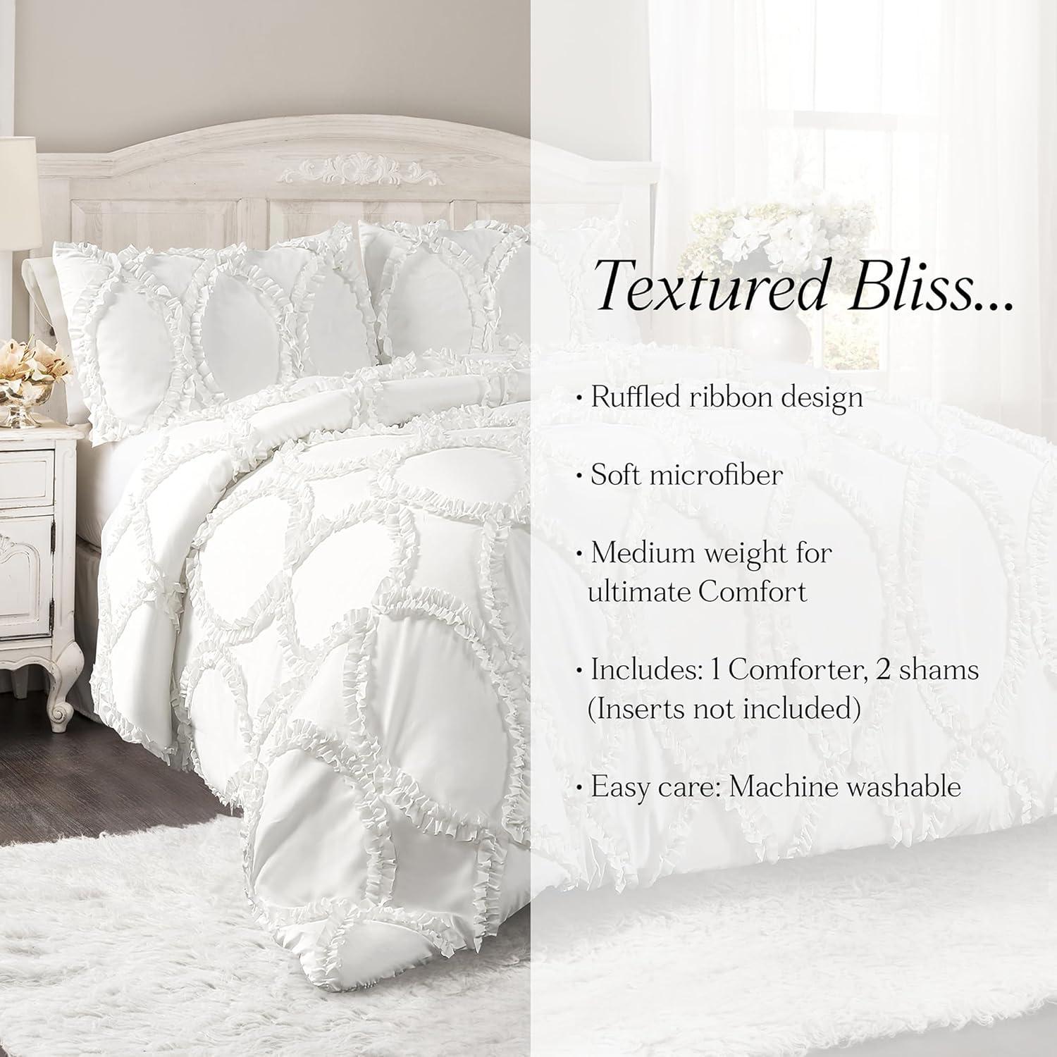 Reyna Microfiber Traditional 3 Piece Comforter Set