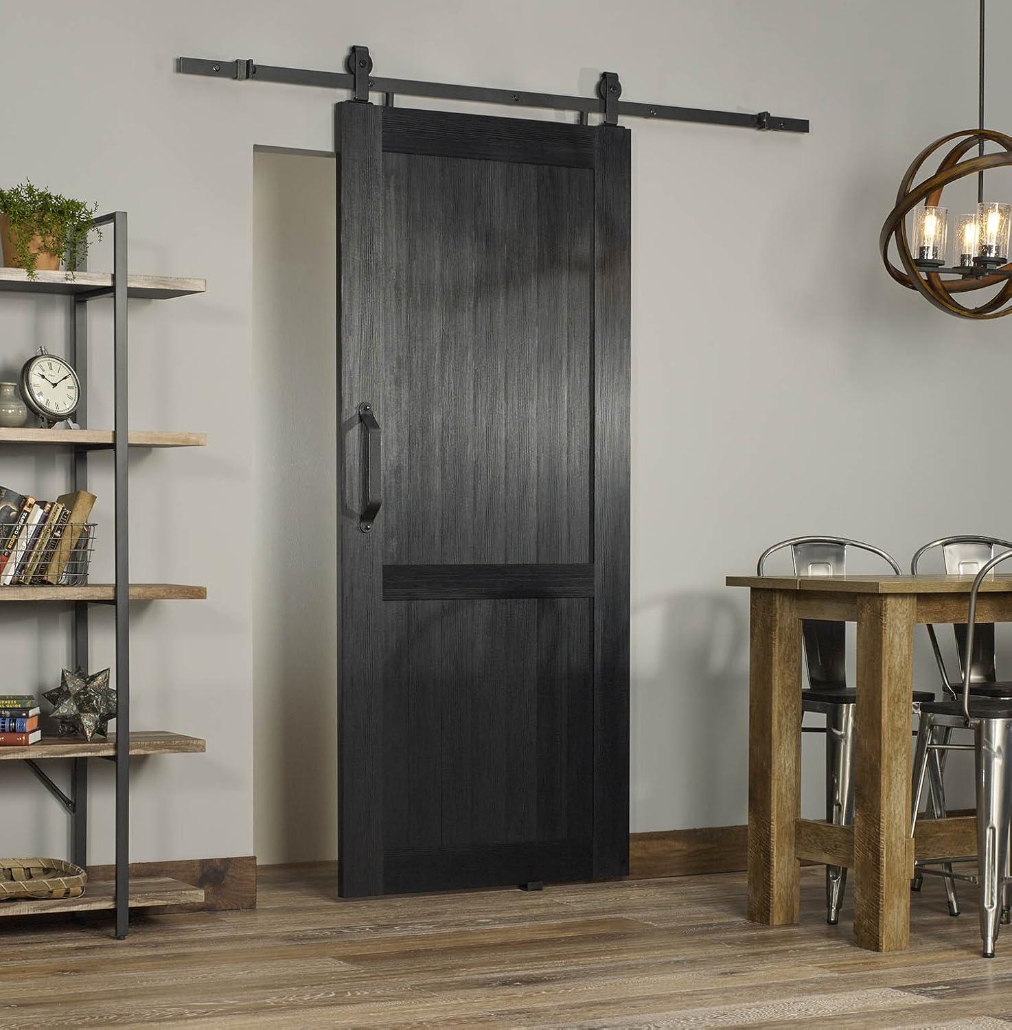LTL Home Products Millbrooke 84'' Hollow Paneled with Installation Hardware Kit Barn Door