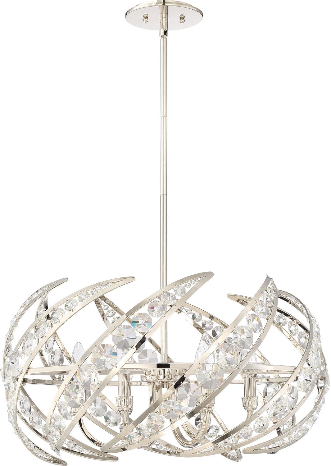 Quoizel Platinum Crescent 6-Light Pendant in Polished Nickel