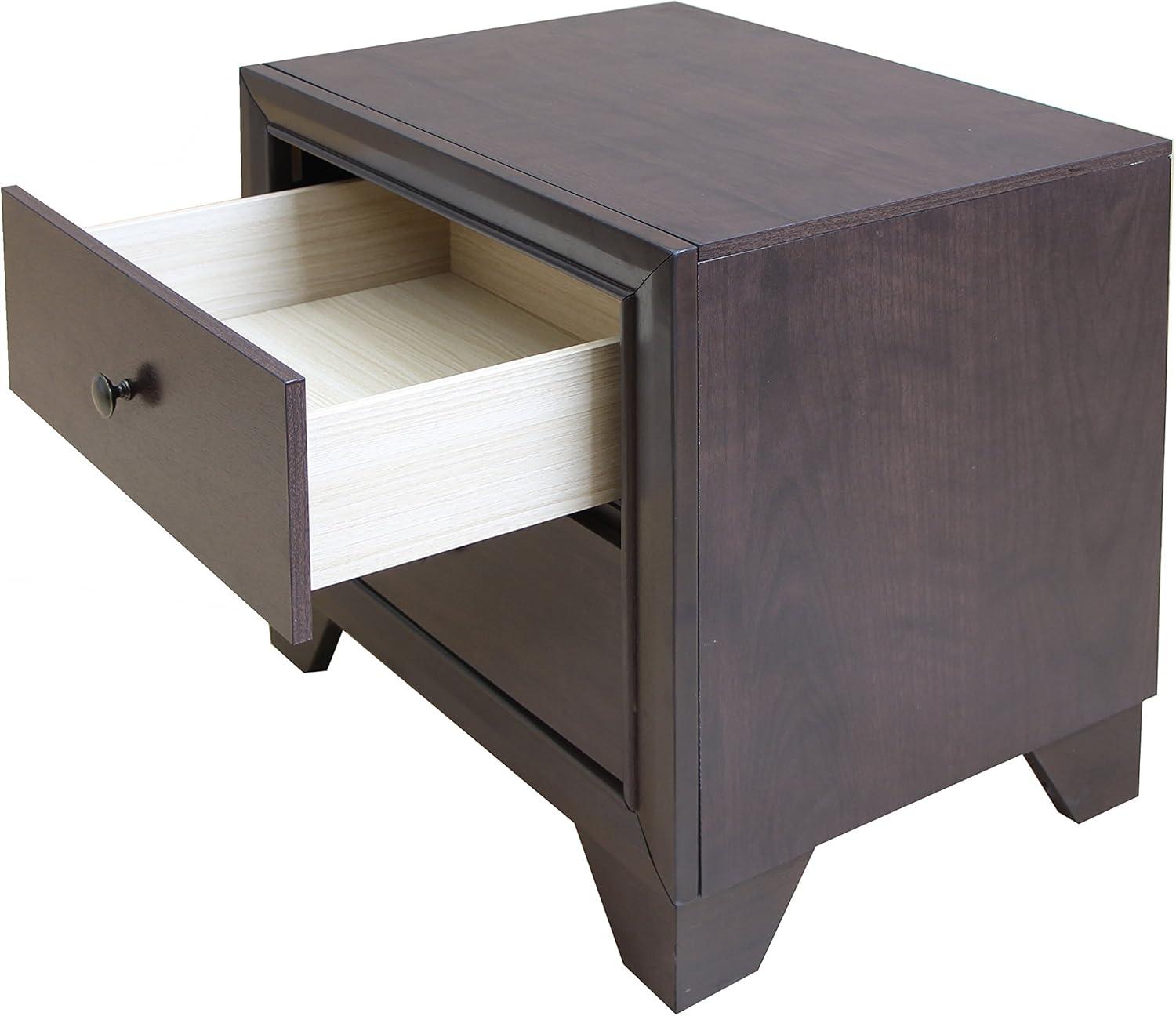 Madison Espresso Elegance 2-Drawer Nightstand