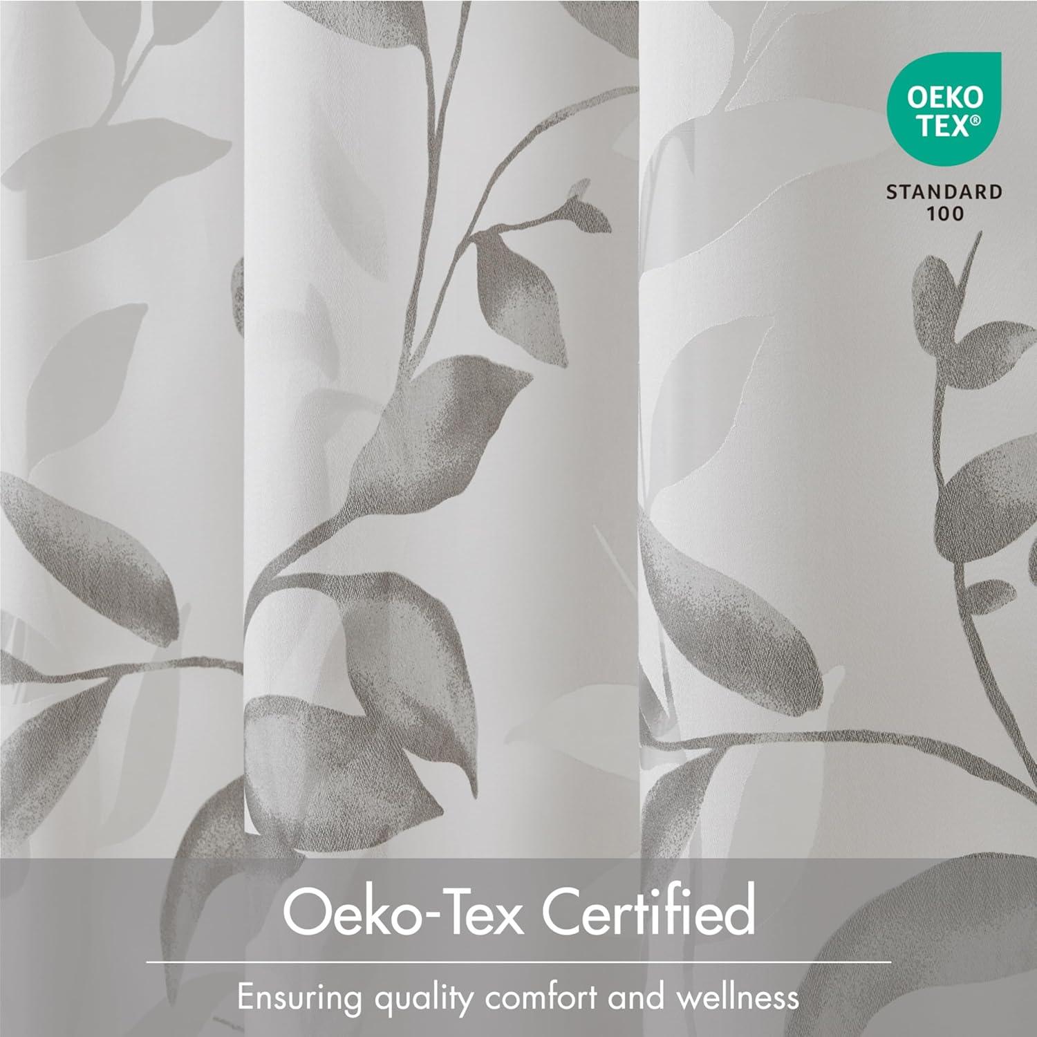 Madison Park Cecily Floral Printed Burnout Sheer Grommet Single Curtain Panel