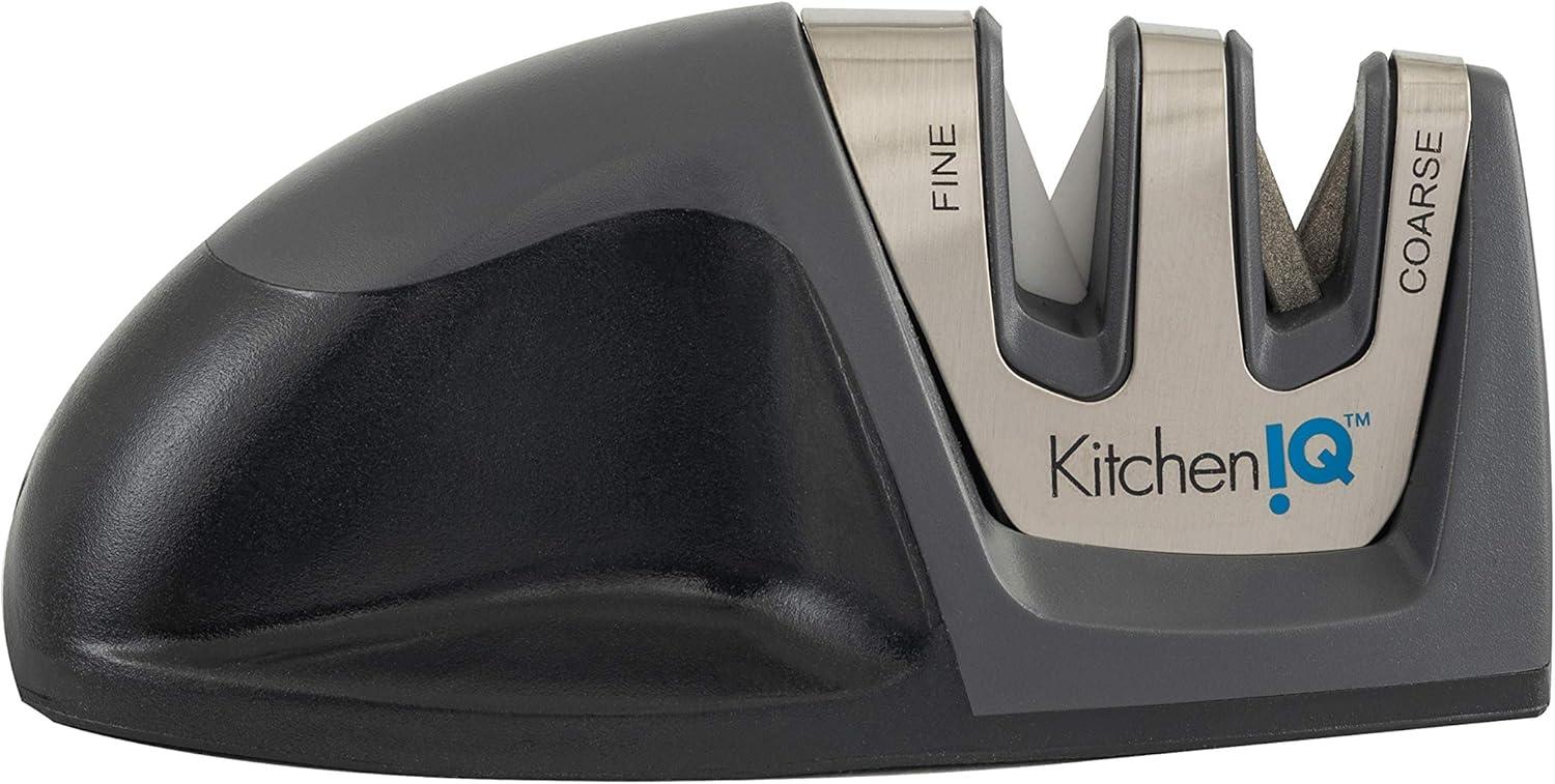 KitchenIQ Deluxe Diamond Edge Grip 2-Stage Knife Sharpener