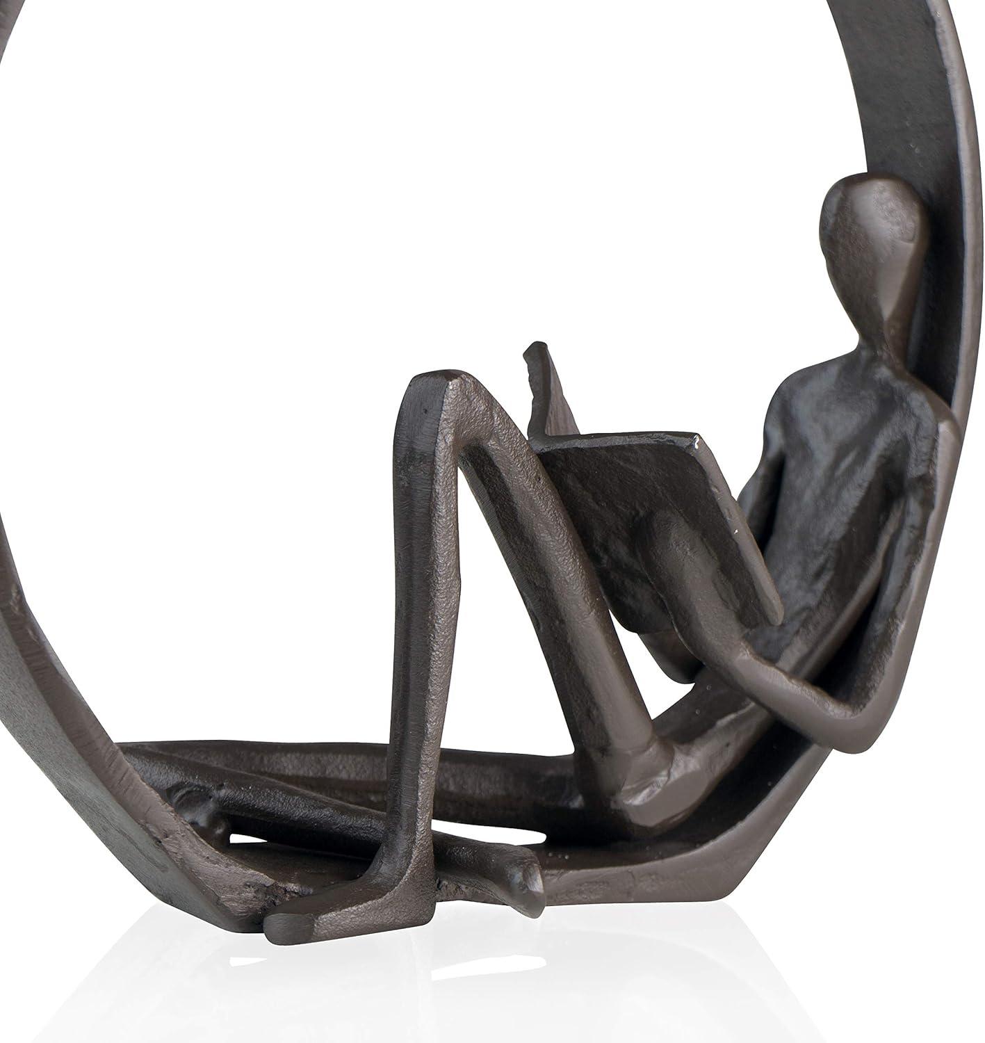 Danya B Encircled Reader Iron Sculpture