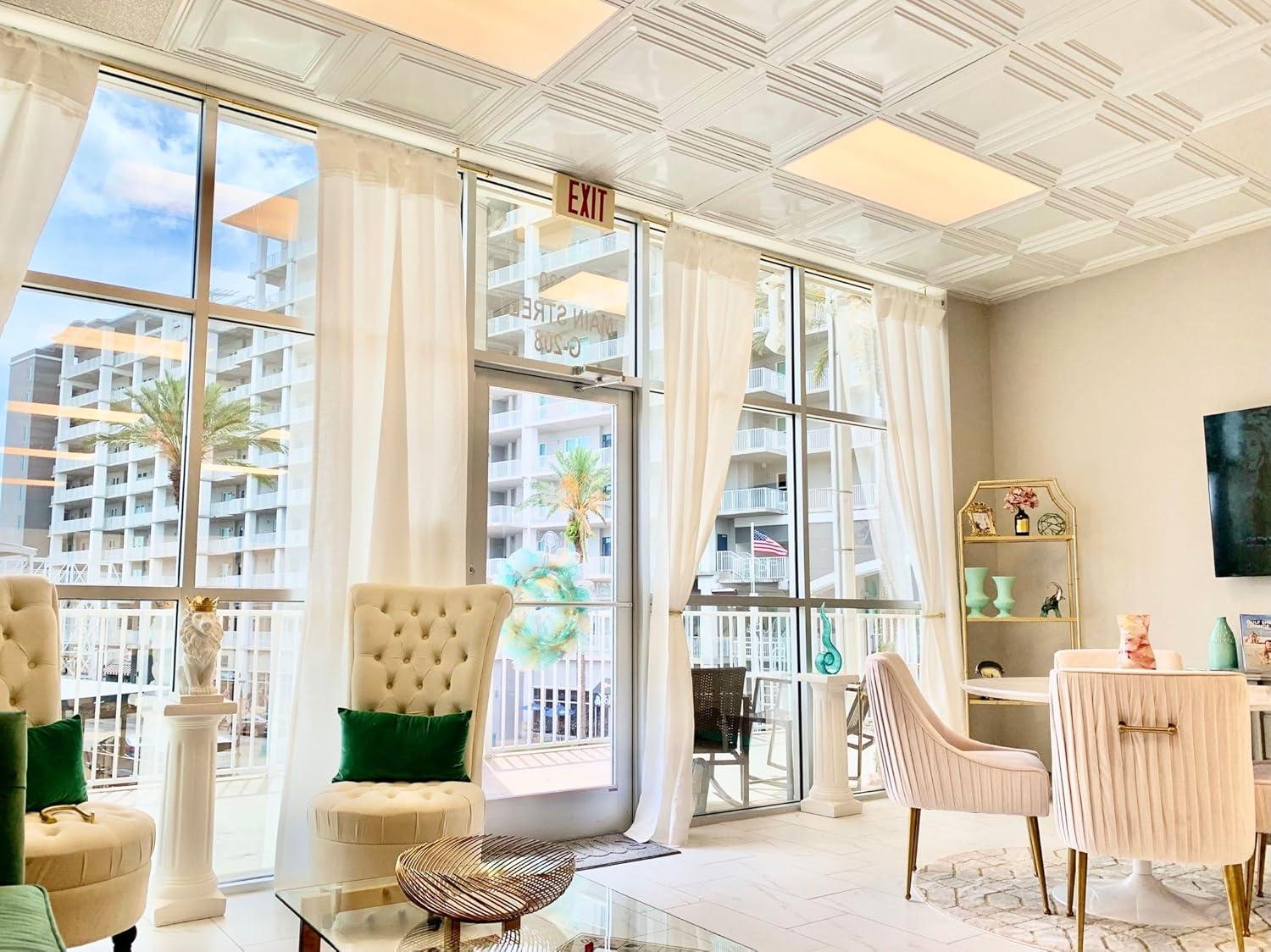 FromPlainToBeautifulInHours Economy Drop-In PVC Ceiling Tile (Set of 50)