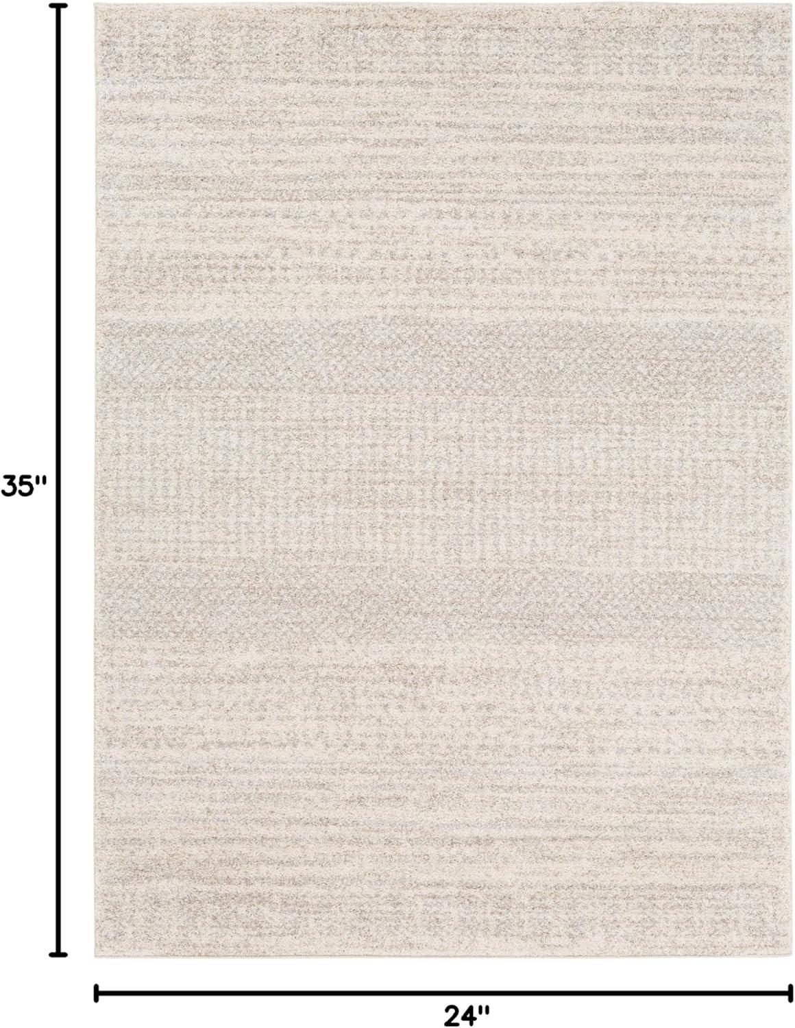 Gray High Pile Rectangular Shag Area Rug 2' x 3'