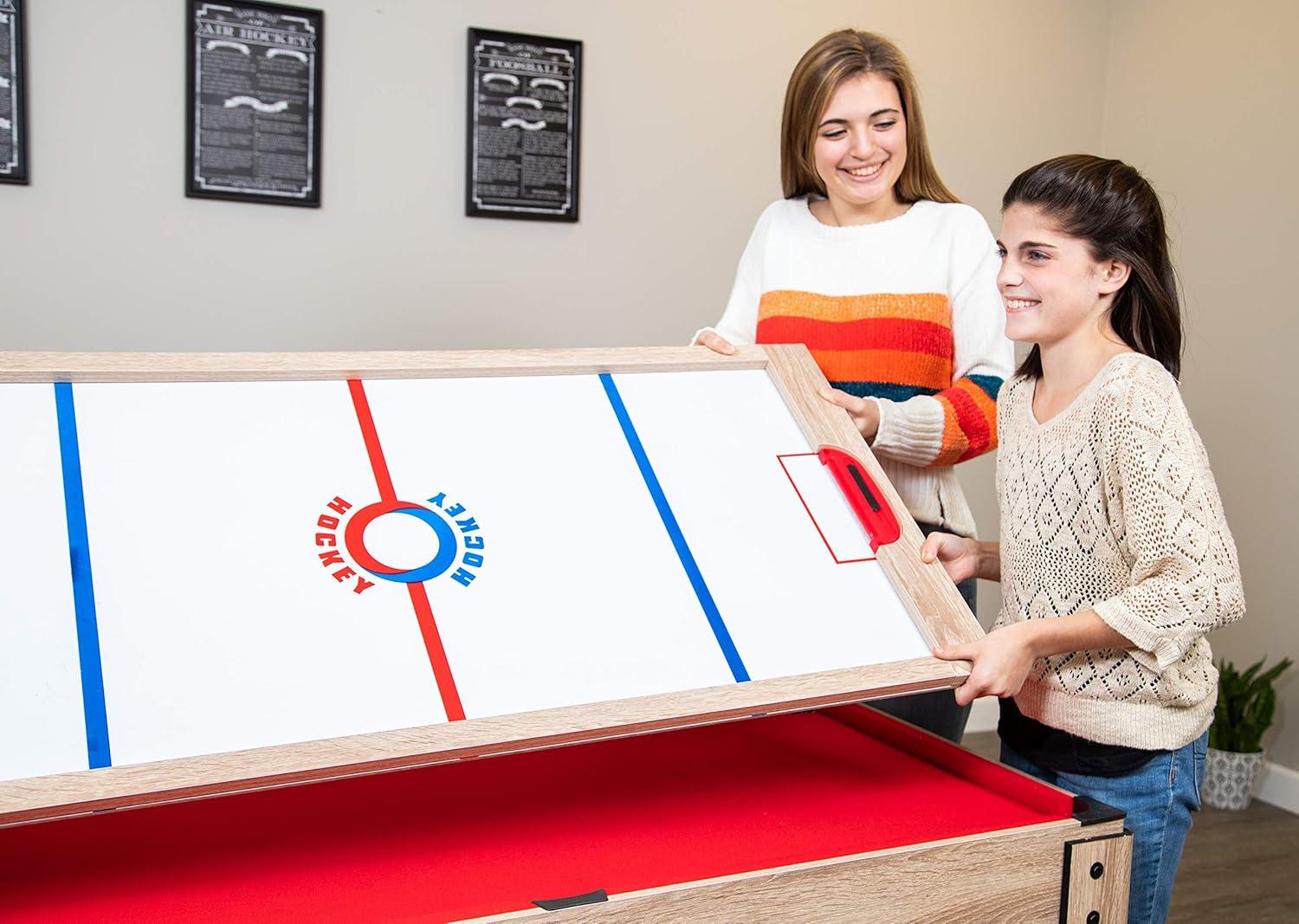 Hathaway Games Madison Multi Game Table with Foosball, Glide Hockey, Table Tennis, Billiards, Shuffleboard and Bowling