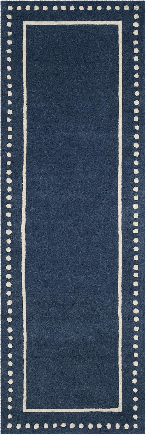 Bella BEL151 Hand Tufted Runner Rug - Navy Blue/Ivory - 2'3"x21' - Safavieh.