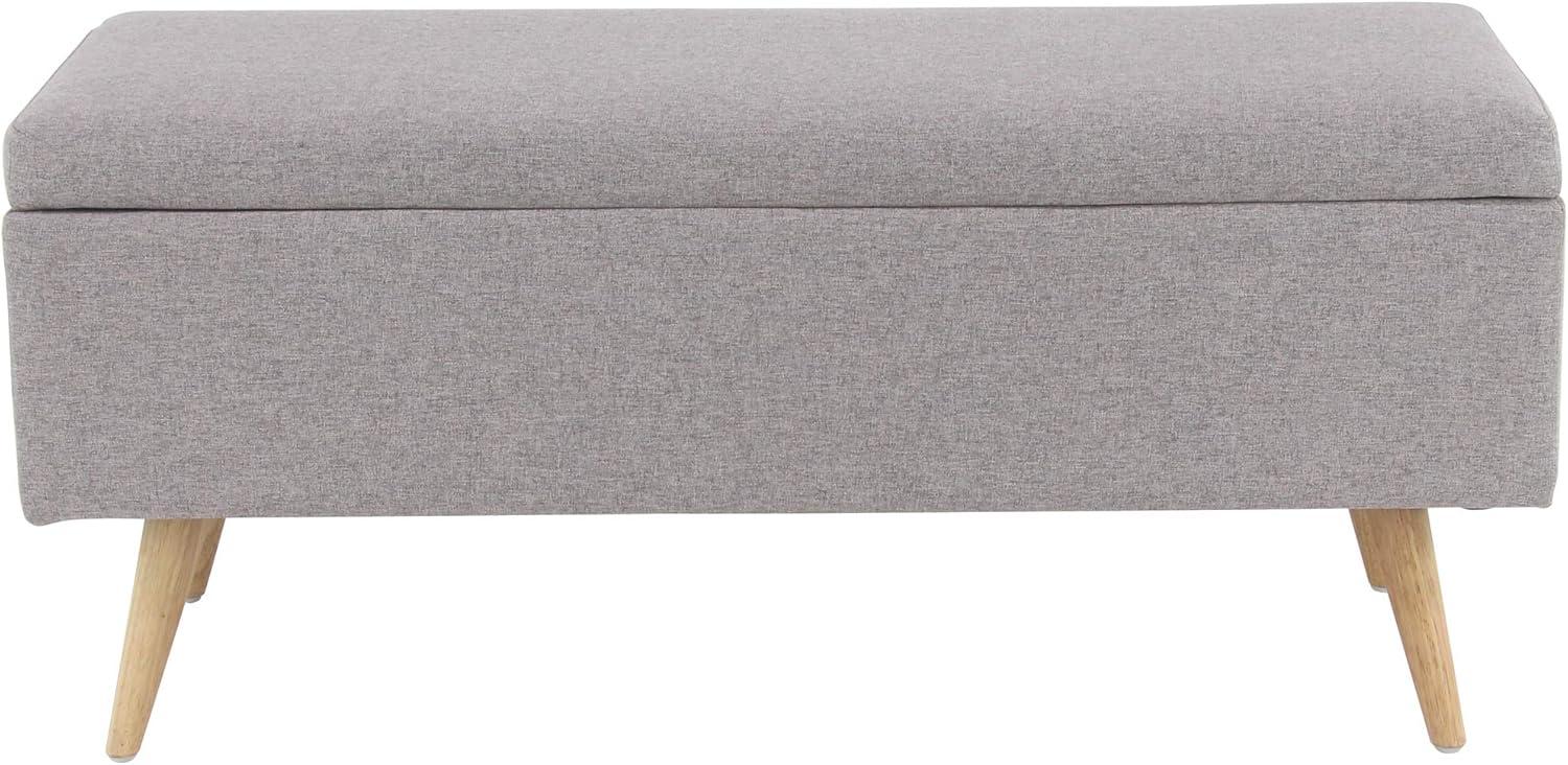 Contemporary Storage Bench Gray - Olivia & May