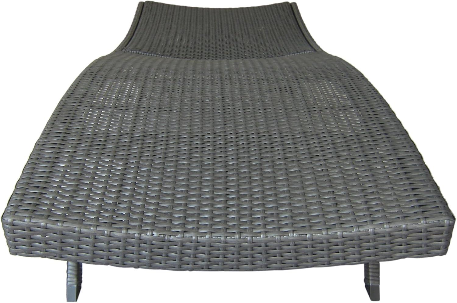 Kauai 2pc Wicker Chaise Lounge Set - Gray - Christopher Knight Home: Patio Furniture, Weather-Resistant Iron Frame