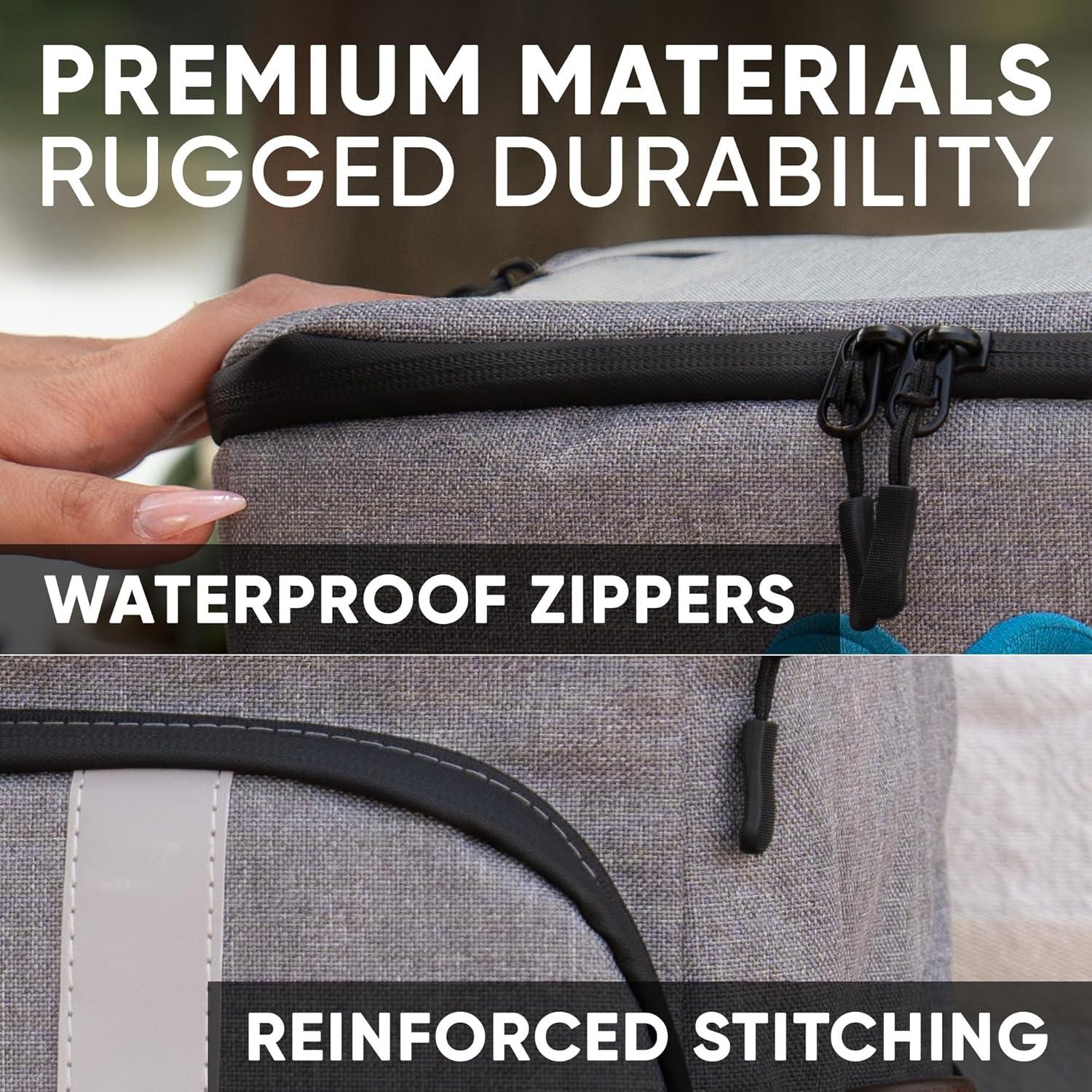 Everlasting Comfort Insulated Cooler Backpack Leak Proof Thermal Bag Picnic Backpack, Gray