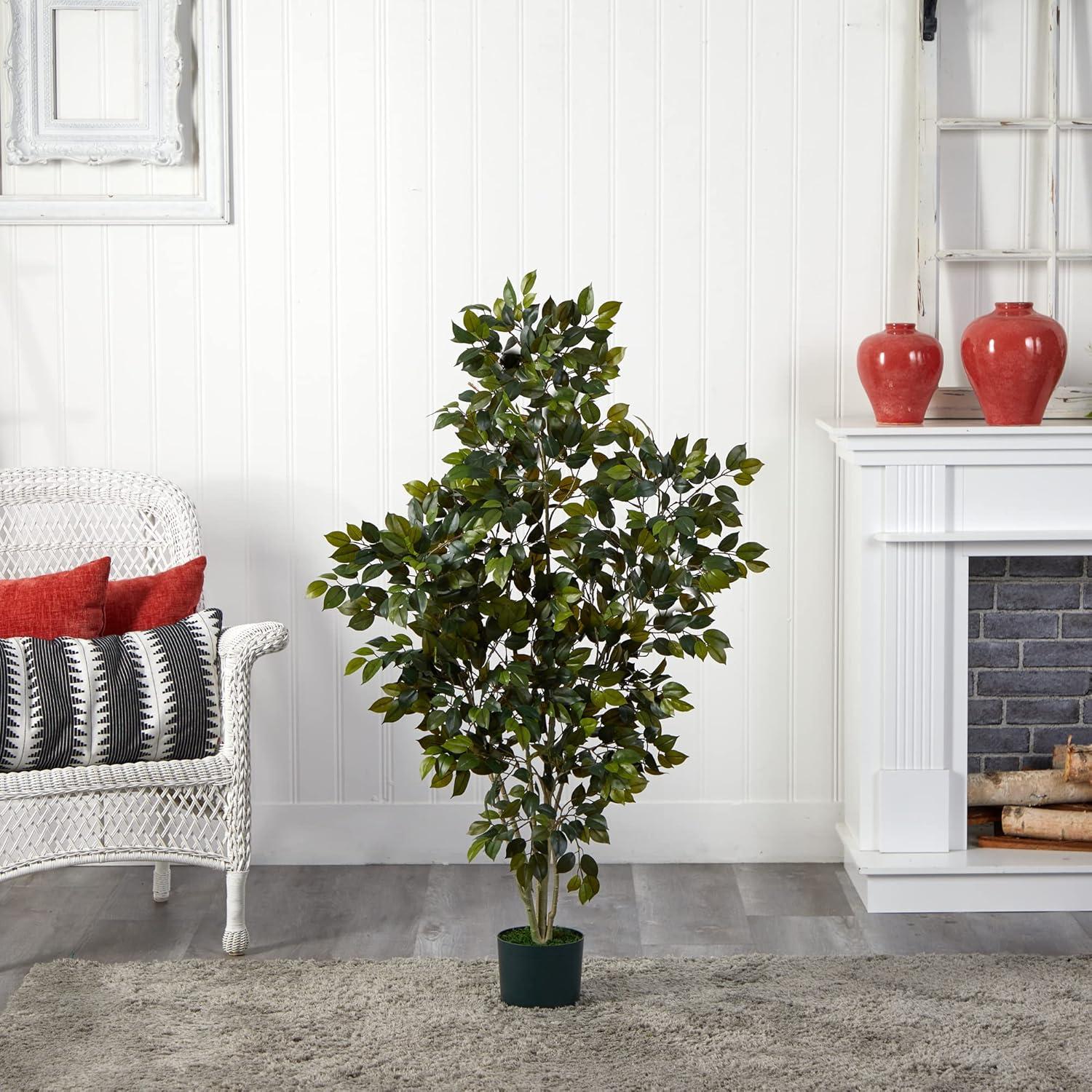 Nearly Natural 4-ft Ficus Silk Tree