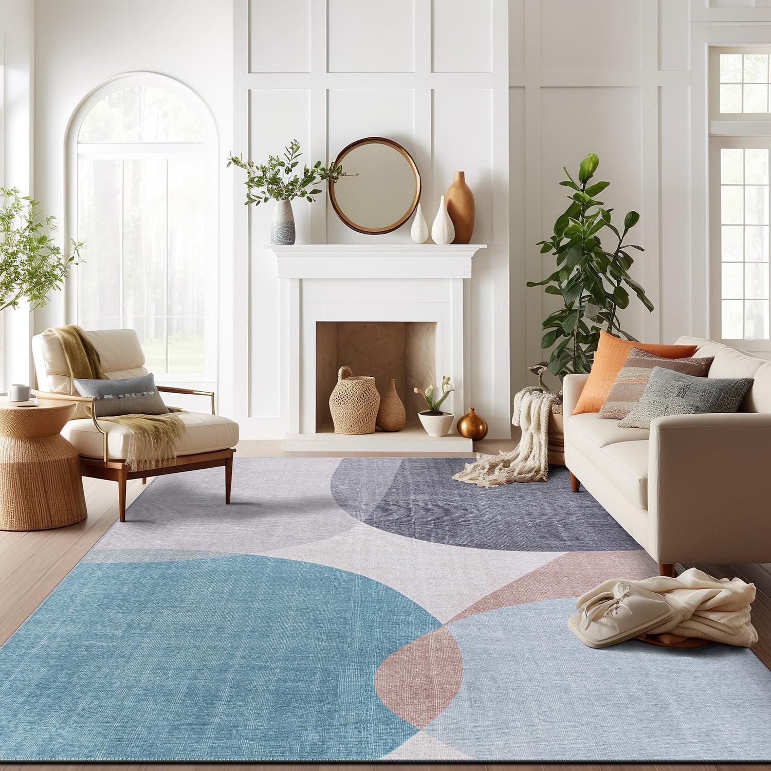 World Rug Gallery Contemporary Geometric Machine Washable Area Rug