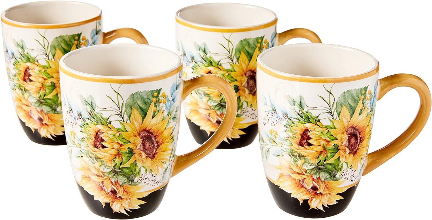 Certified International Sunflower Fields Set/4 Mug