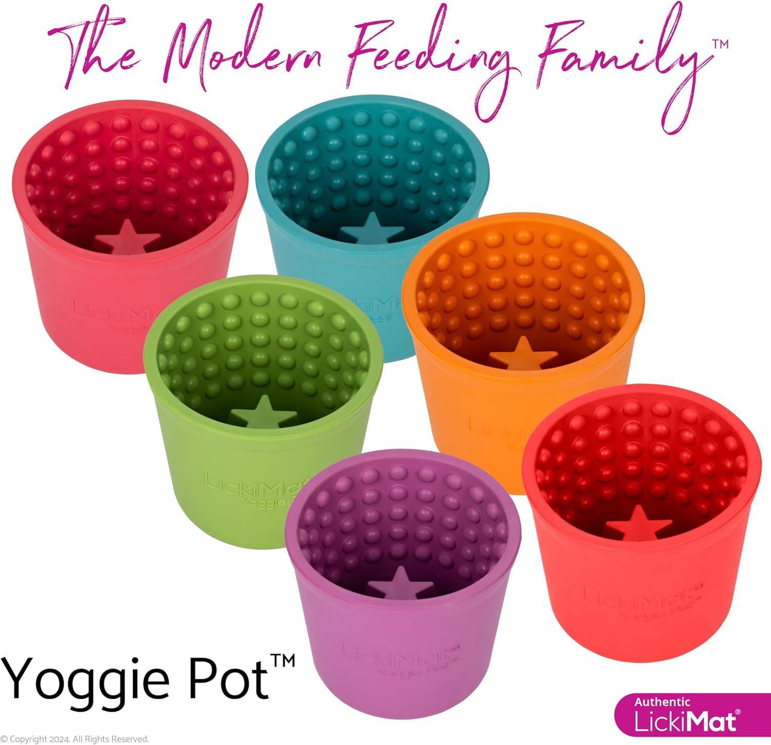 Green Rubber Slow Feeder LickiMat Yoggie Pot for Dogs