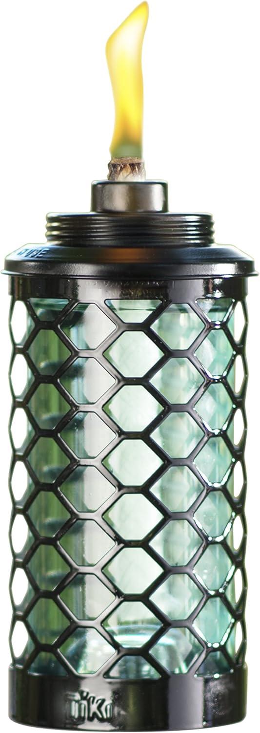 TIKI 65-Inch Blue Honeycomb Glass Torch