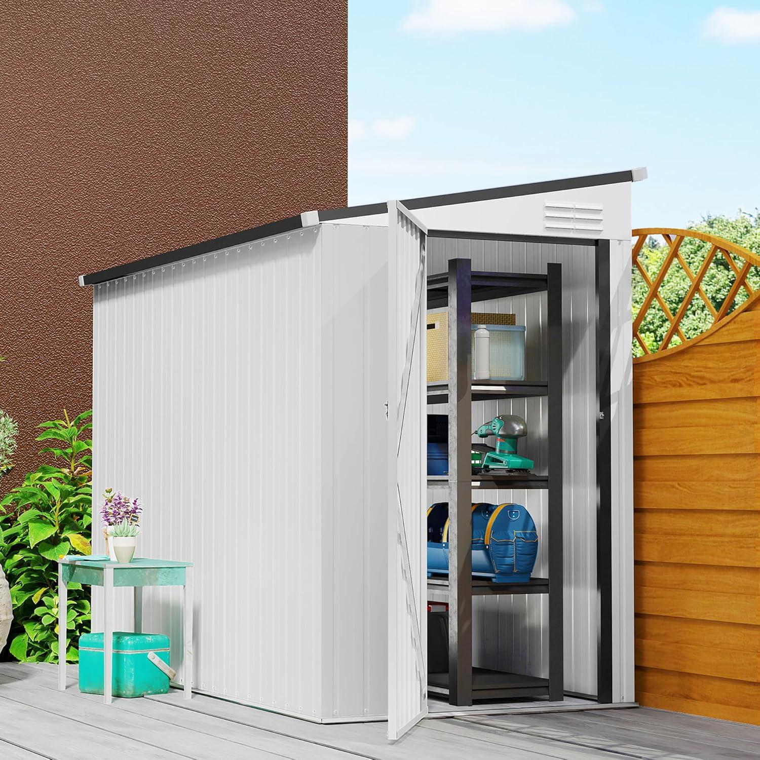 Outsunny Metal Lean-to Storage Shed