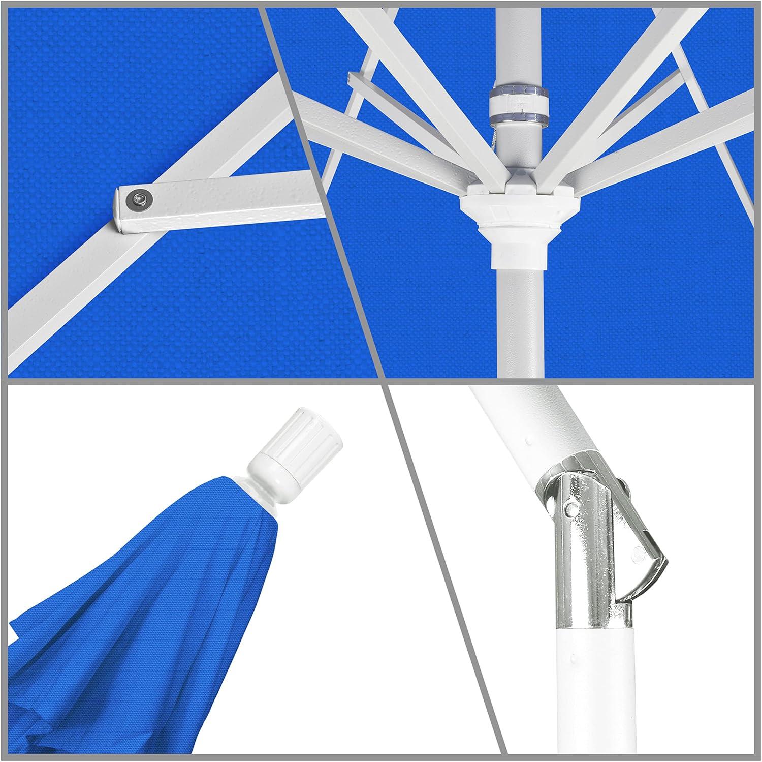 9 ft. Pacific Blue Olefin Aluminum Patio Umbrella with Tilt