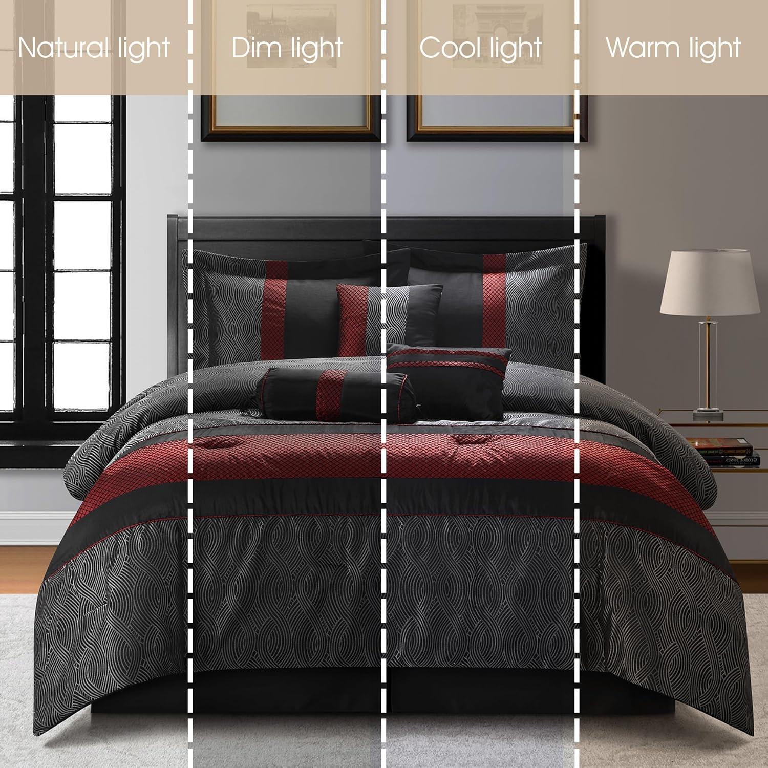 Nanshing America, Inc Kath 7 Piece Microfiber Modern & Contemporary Comforter Set