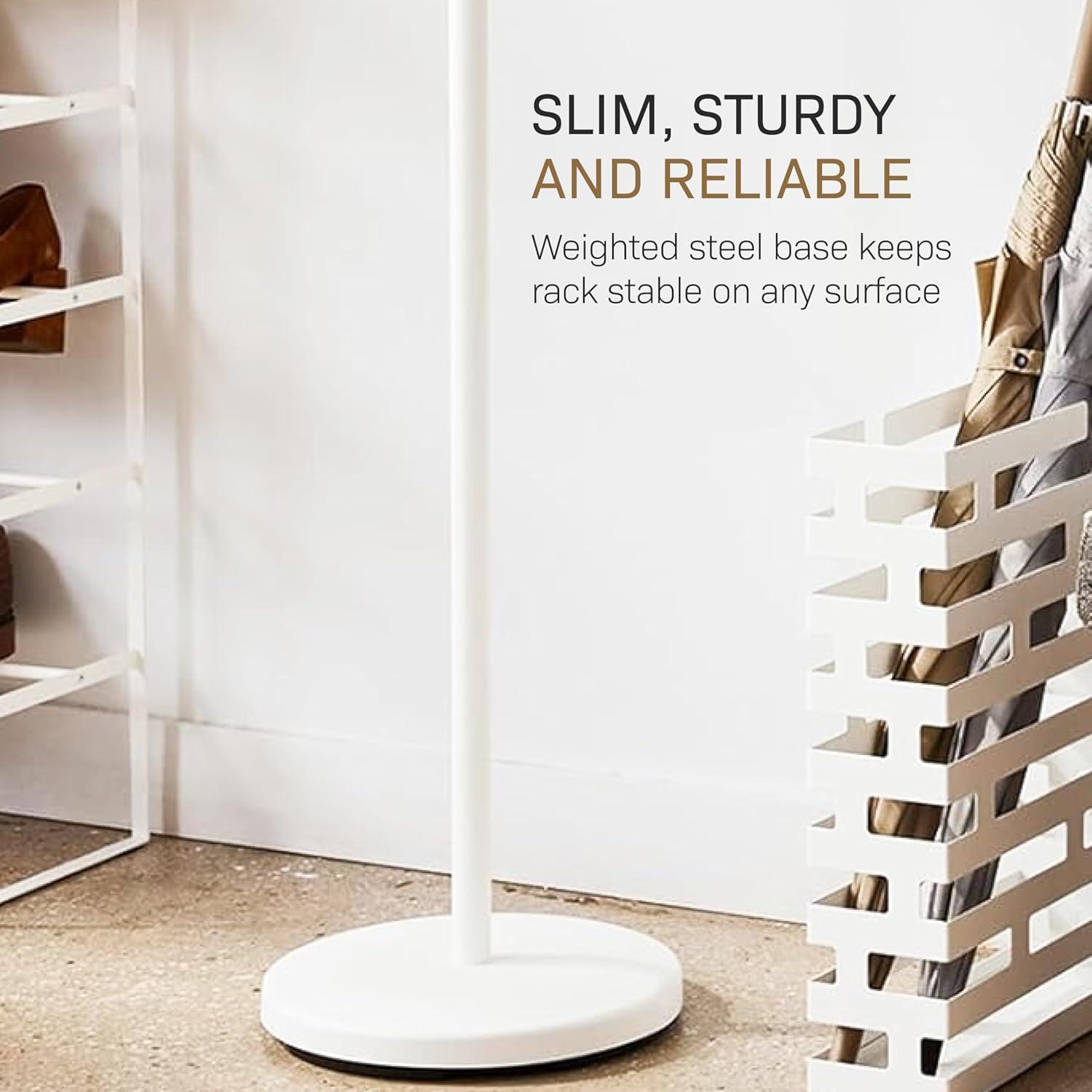 Yamazaki Home Coat Hanger, Steel, Weighted Base