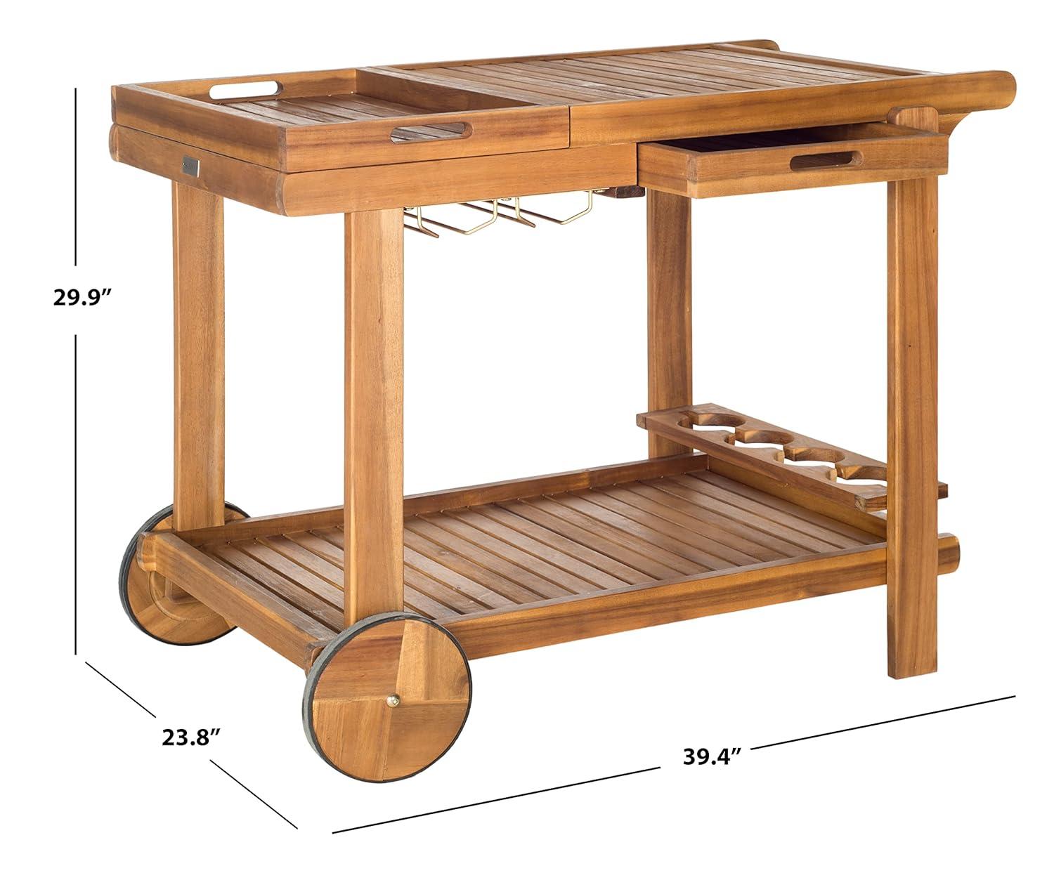 Orland Outdoor Tea Trolley PAT7010 - Natural - Safavieh