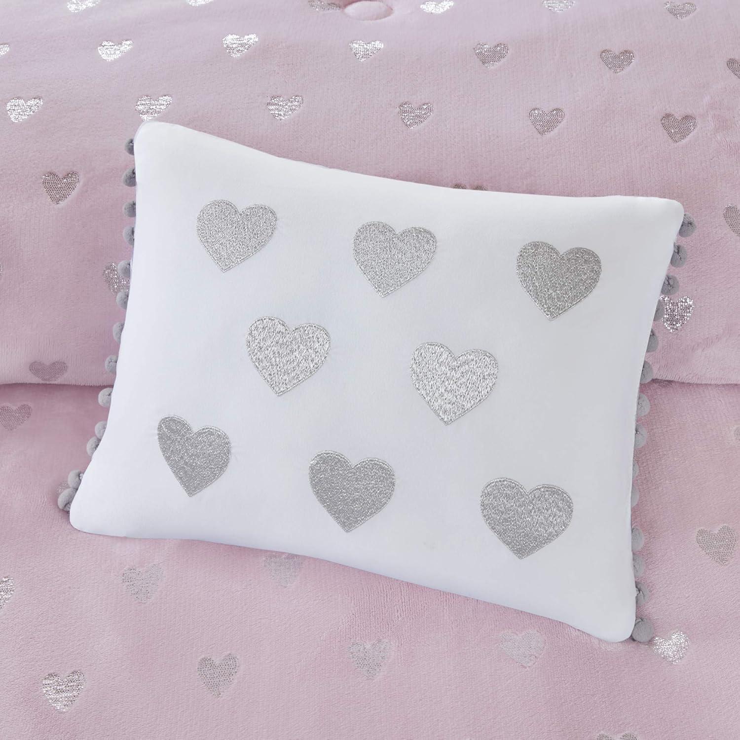Intelligent Design Rosalie Metallic Printed Plush Comforter Set