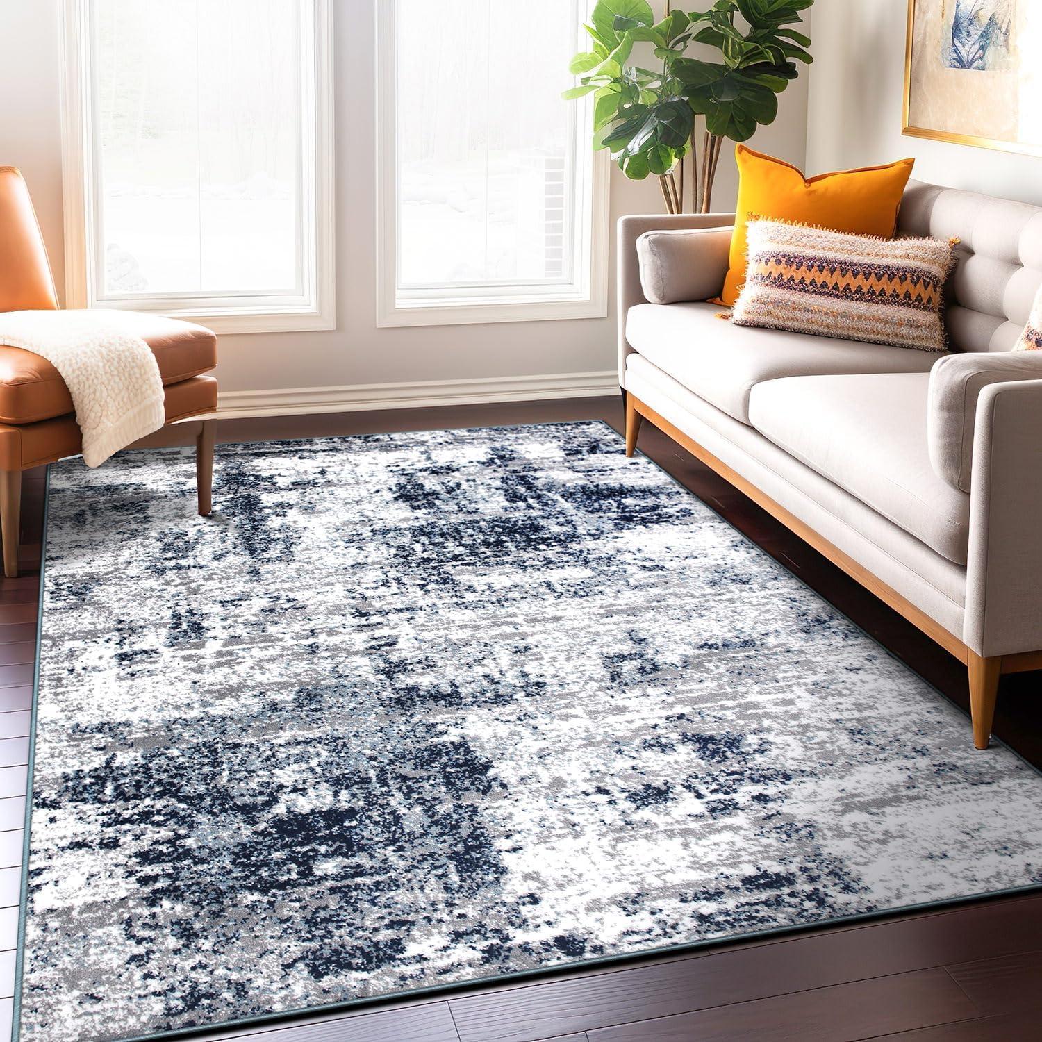 World Rug Gallery Distressed Abstract Area Rug