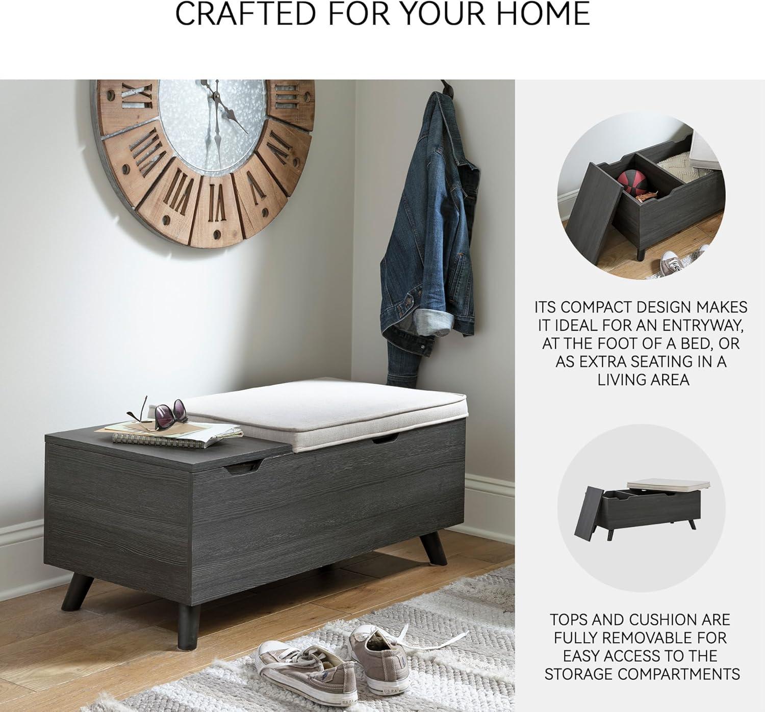 Loon Peak® Kadira Polyester Upholstered Storage Bench