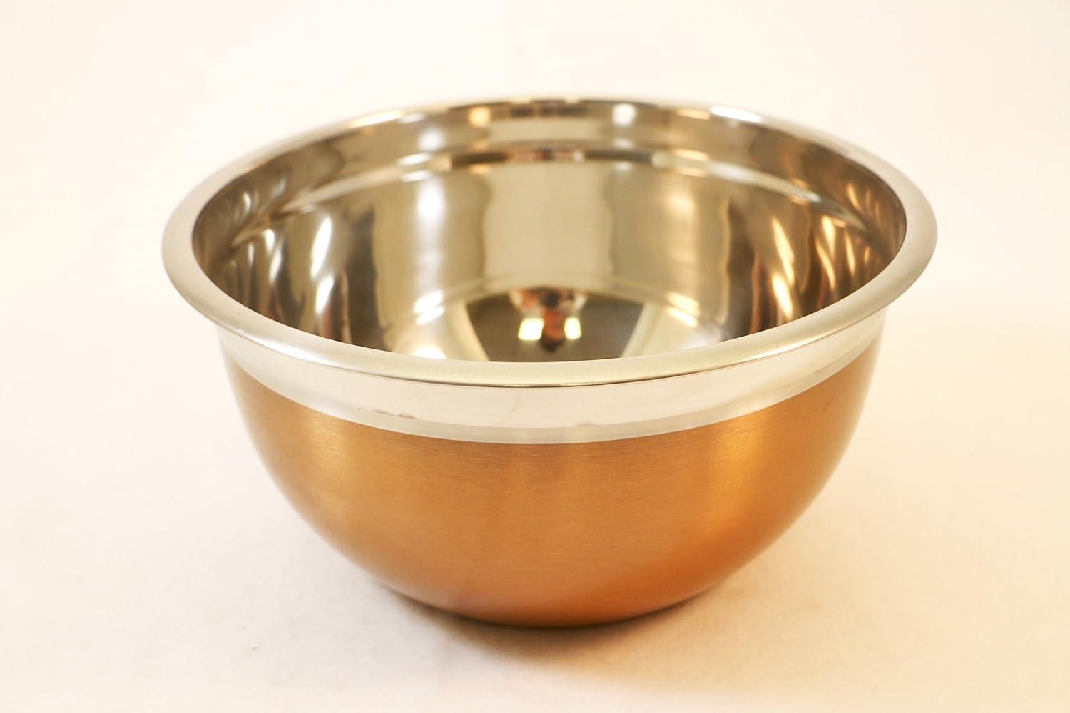 4-Piece Copper and Stainless Steel Mixing Bowl Set