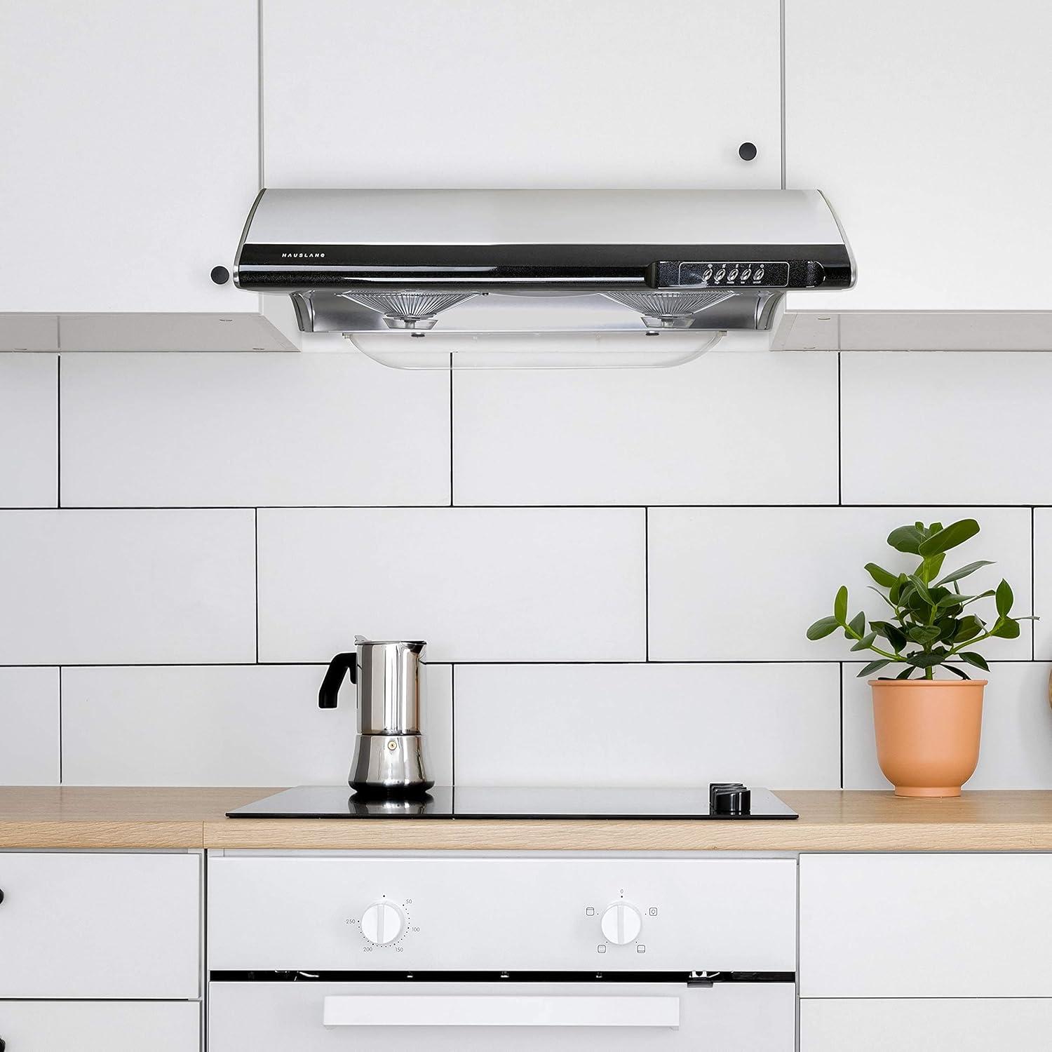 Hauslane 30" Stainless Steel 400 CFM Ducted (Vented) Under Cabinet Range Hood