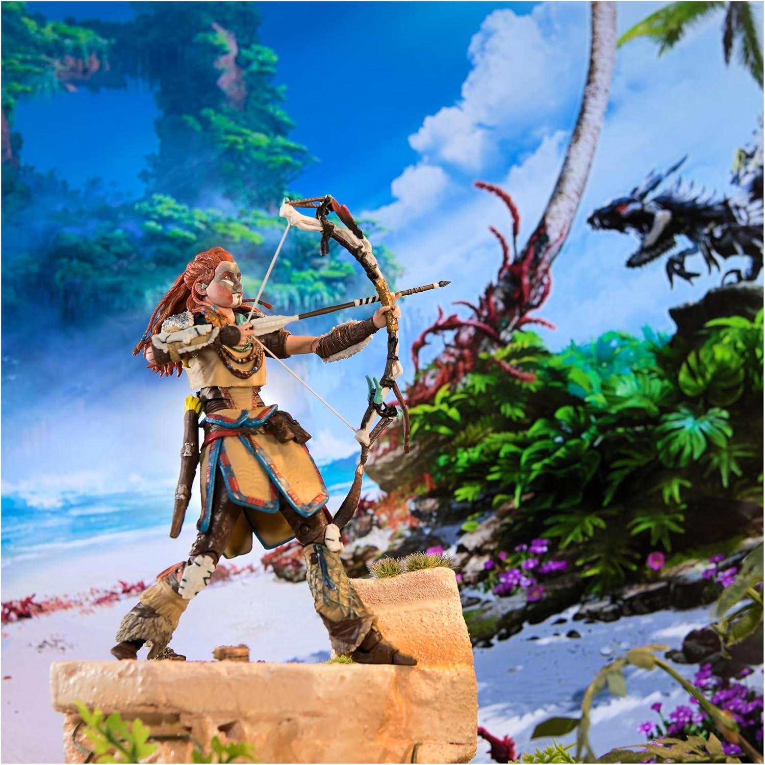 PlayStation Horizon Forbidden West, Deluxe 6” Aloy Action Figure with 15 Accessories, 17+