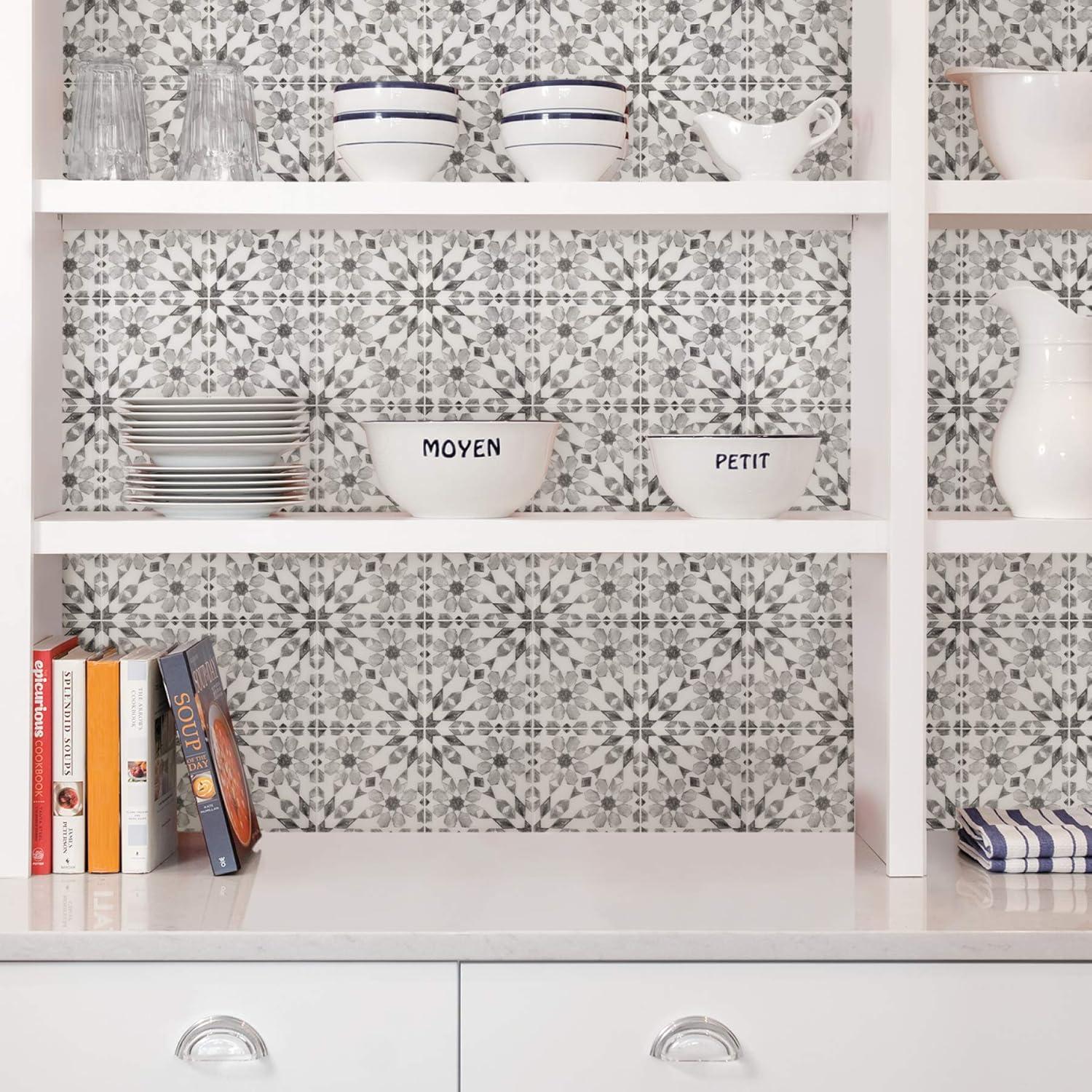 Catalan Gray Moroccan Peel & Stick Backsplash Tiles