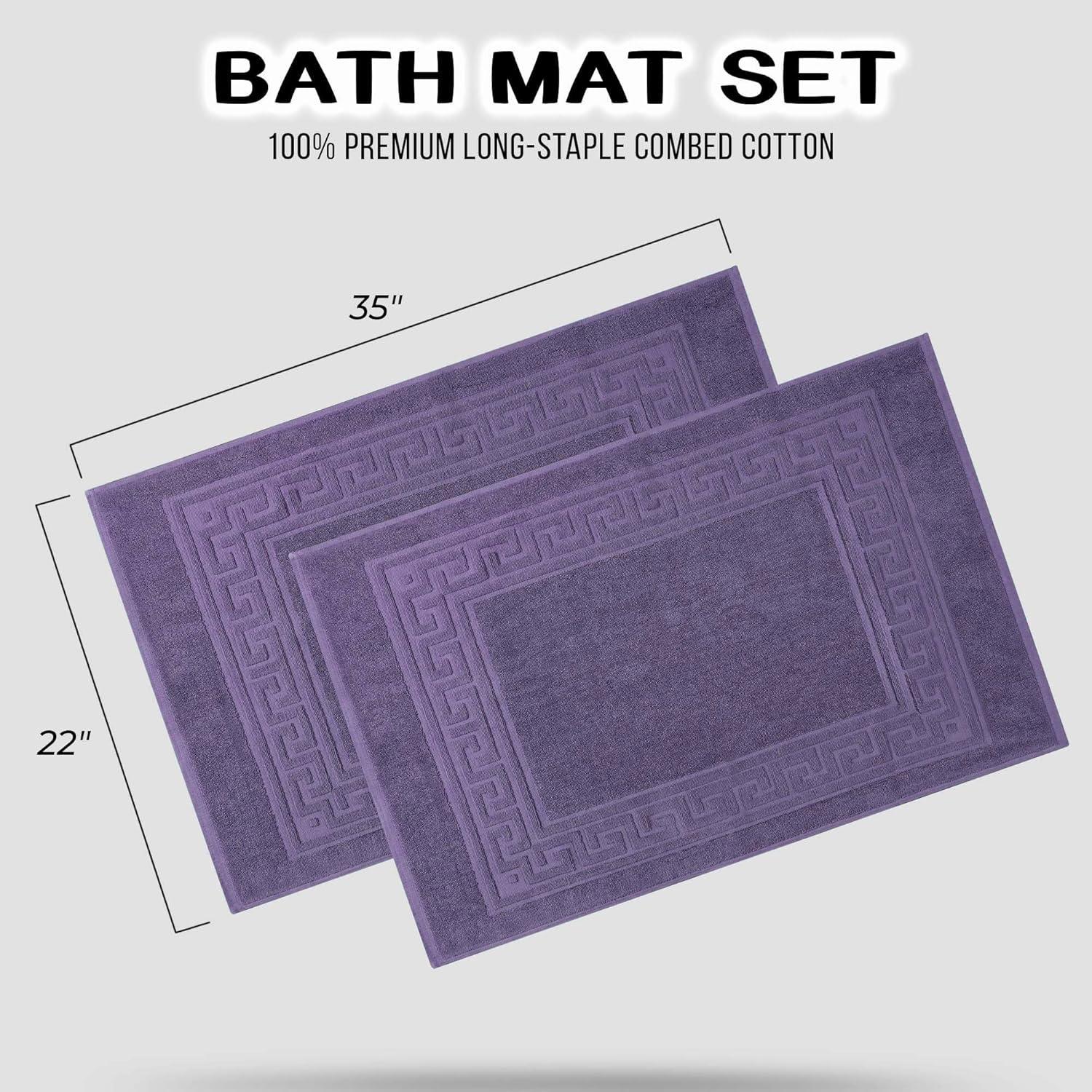 Impressions Bison 2-Piece Absorbent Cotton Bath Mat