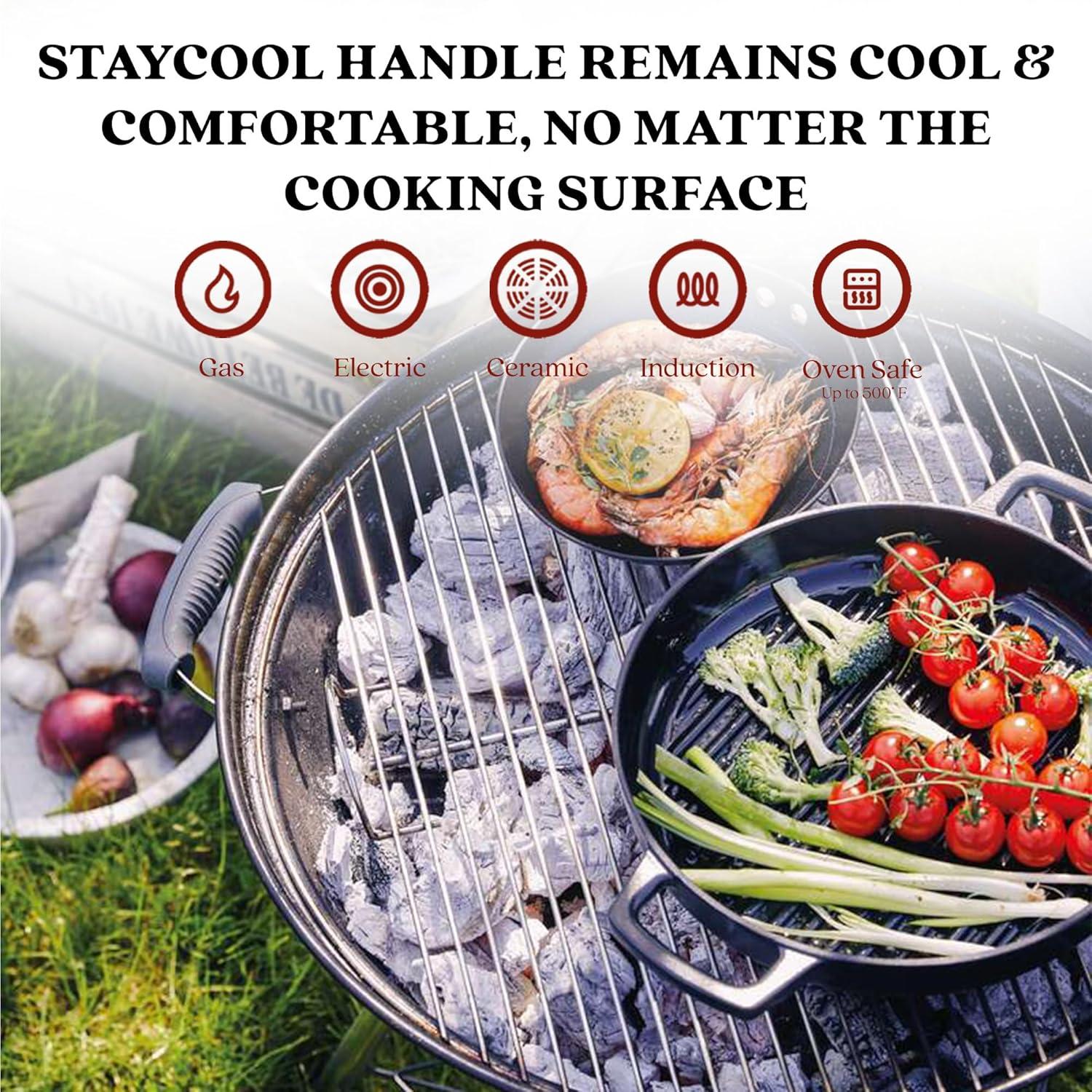 Alva Alva Nori 11" Premium Enameled Cast Iron Grill Pan