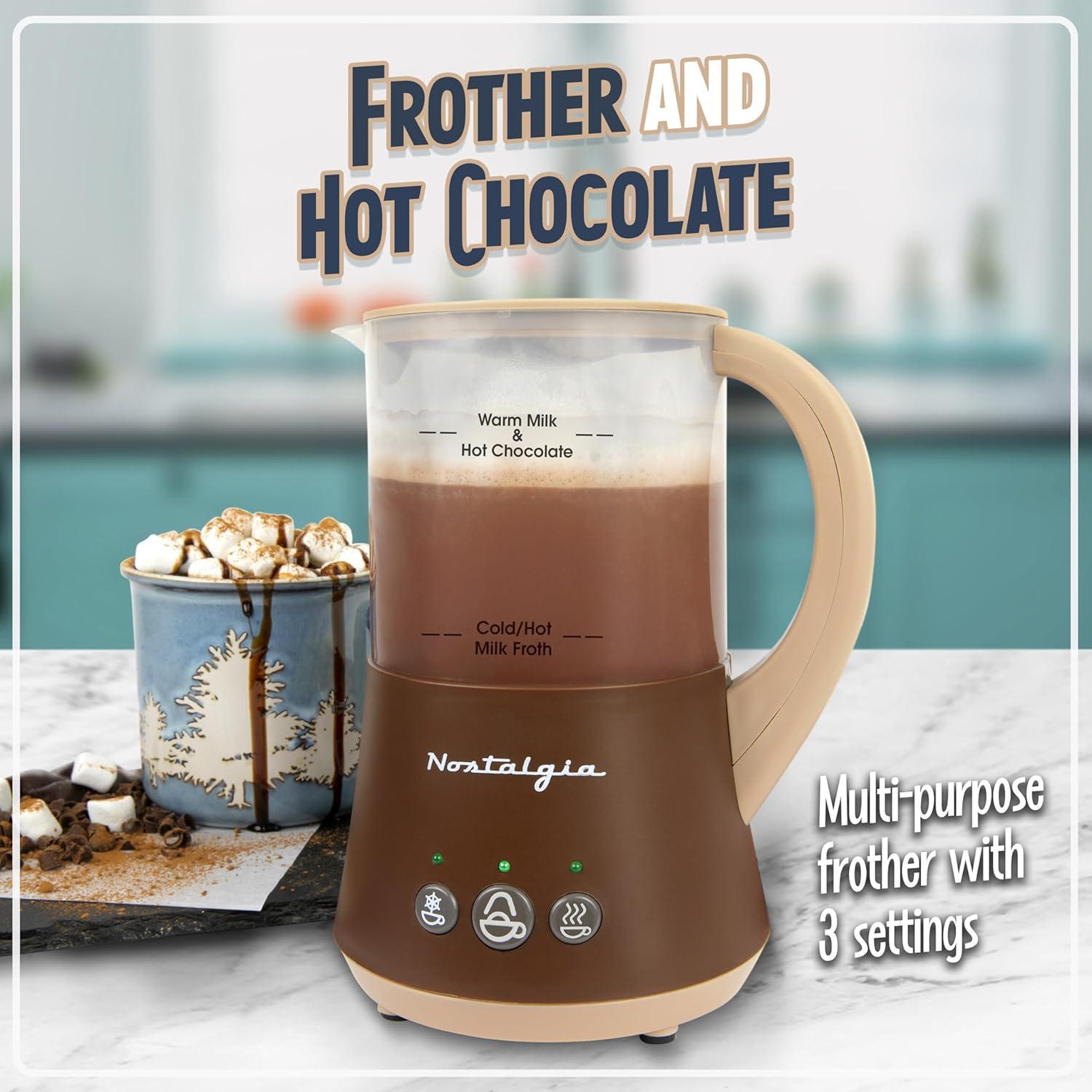 Nostalgia Nostalgia FHCM4BR Frother & Hot Chocolate Maker