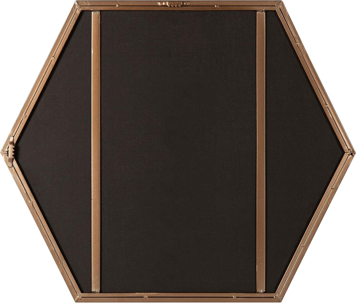 McNeer 22" x 25" Hexagon Bronze Vanity Wall Mirror