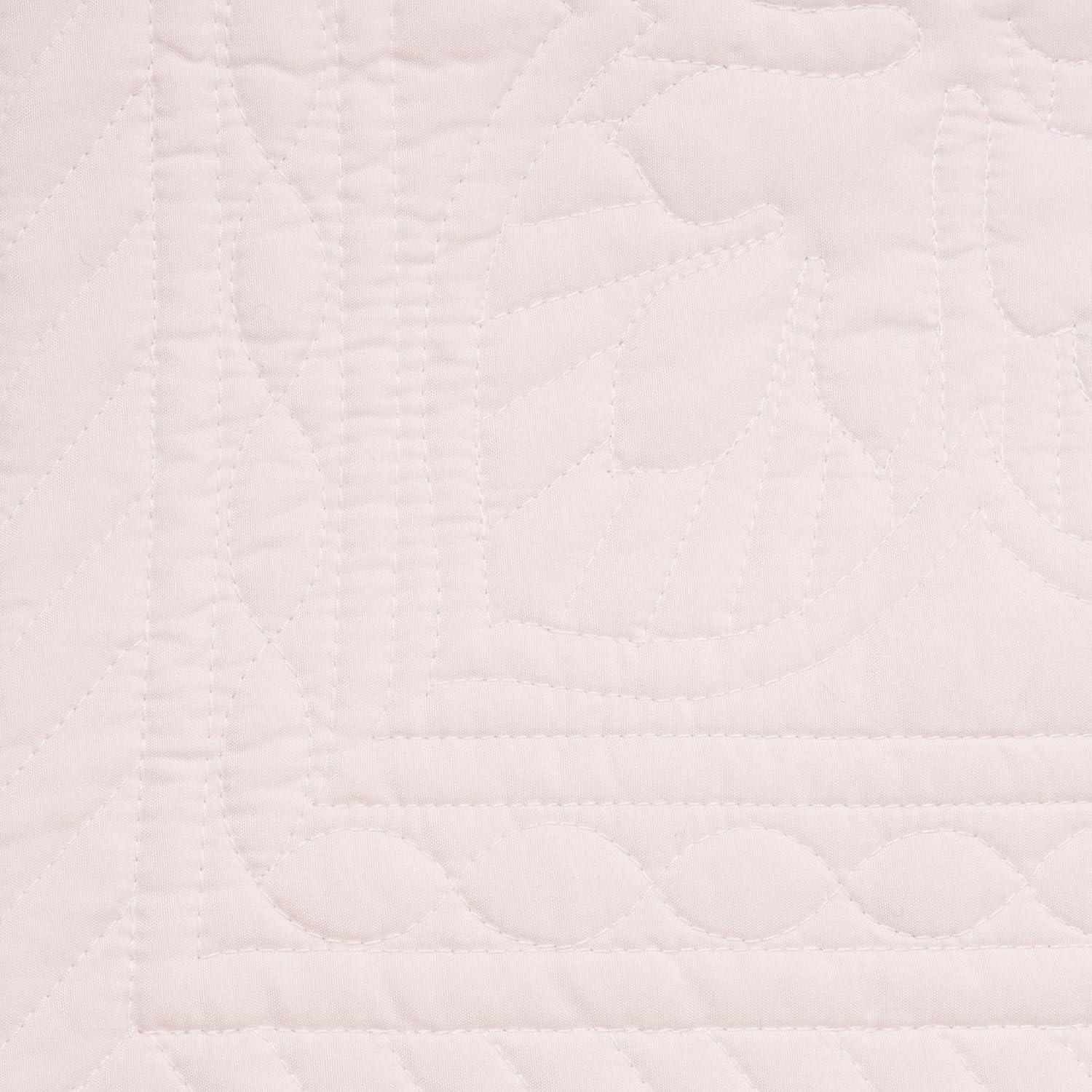 Madison Park 60"x72" Marino Quilted Throw Blanket with Scallop Edges Blush: Soft Microfiber