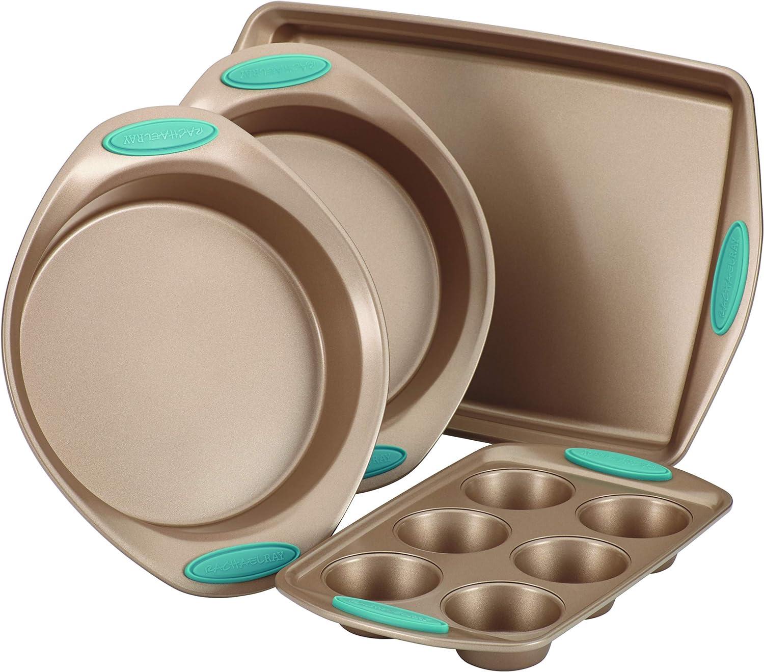 Rachael Ray Cucina Nonstick Baking Pans / Bakeware Set, 4 Piece