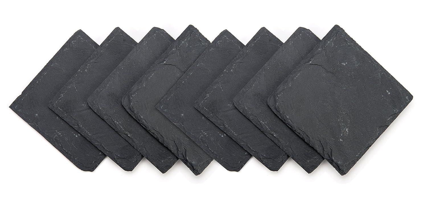 Slate Drink Coasters - Set of 8 - 4" x 4" By Trademark Innovations