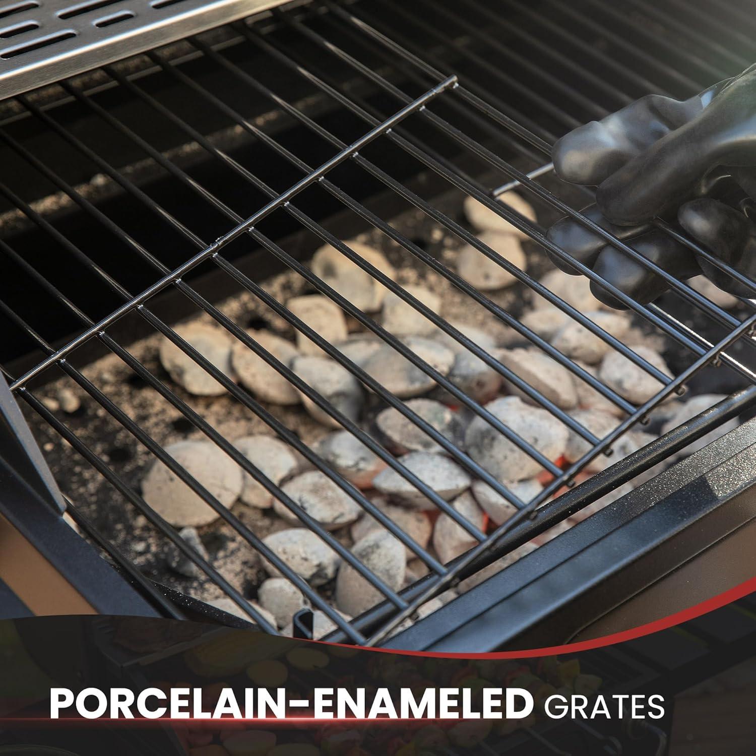 Royal Gourmet 24" Crop Barrel Charcoal Grill with Side Shelf and Cover