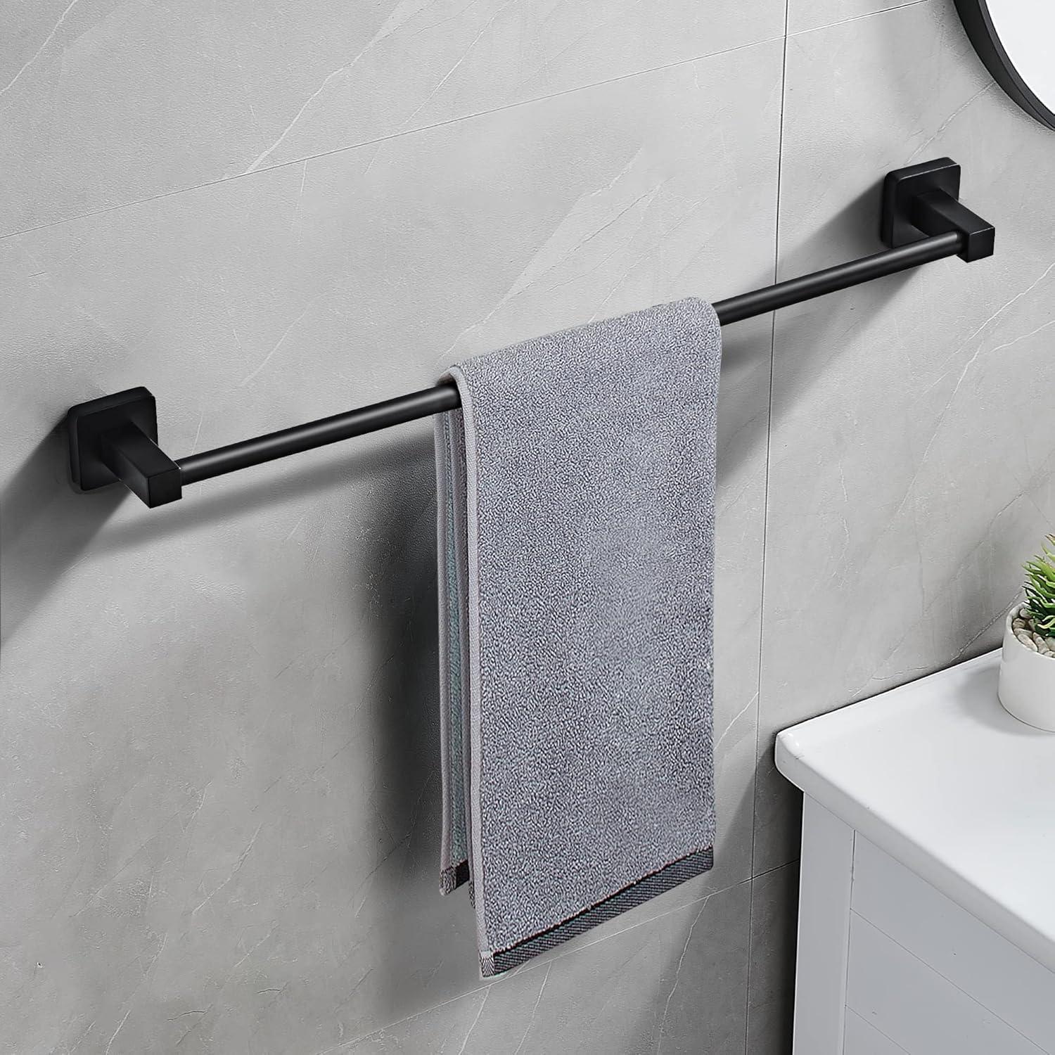 Delta Ara 24 in. Wall Mount Towel Bar Bath Hardware Accessory in Matte Black 77524-BL