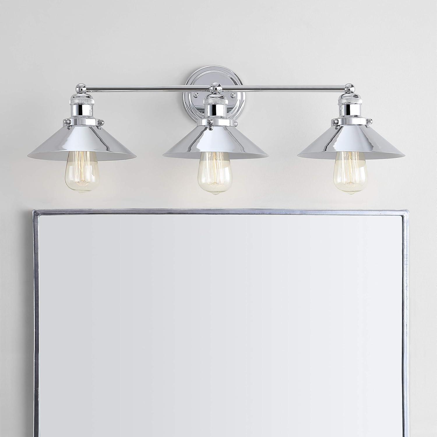 July 26.5" Chrome 3-Light Metal Vanity Light