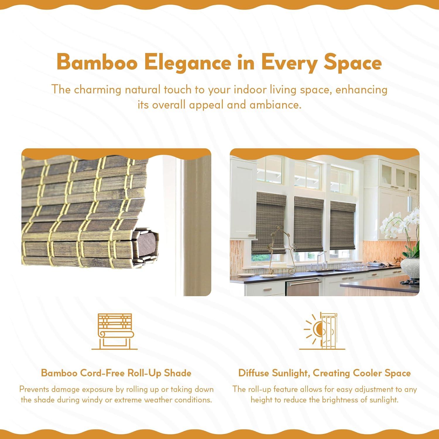 Radiance Newport 23x64-in Cordless Driftwood Roman Shade