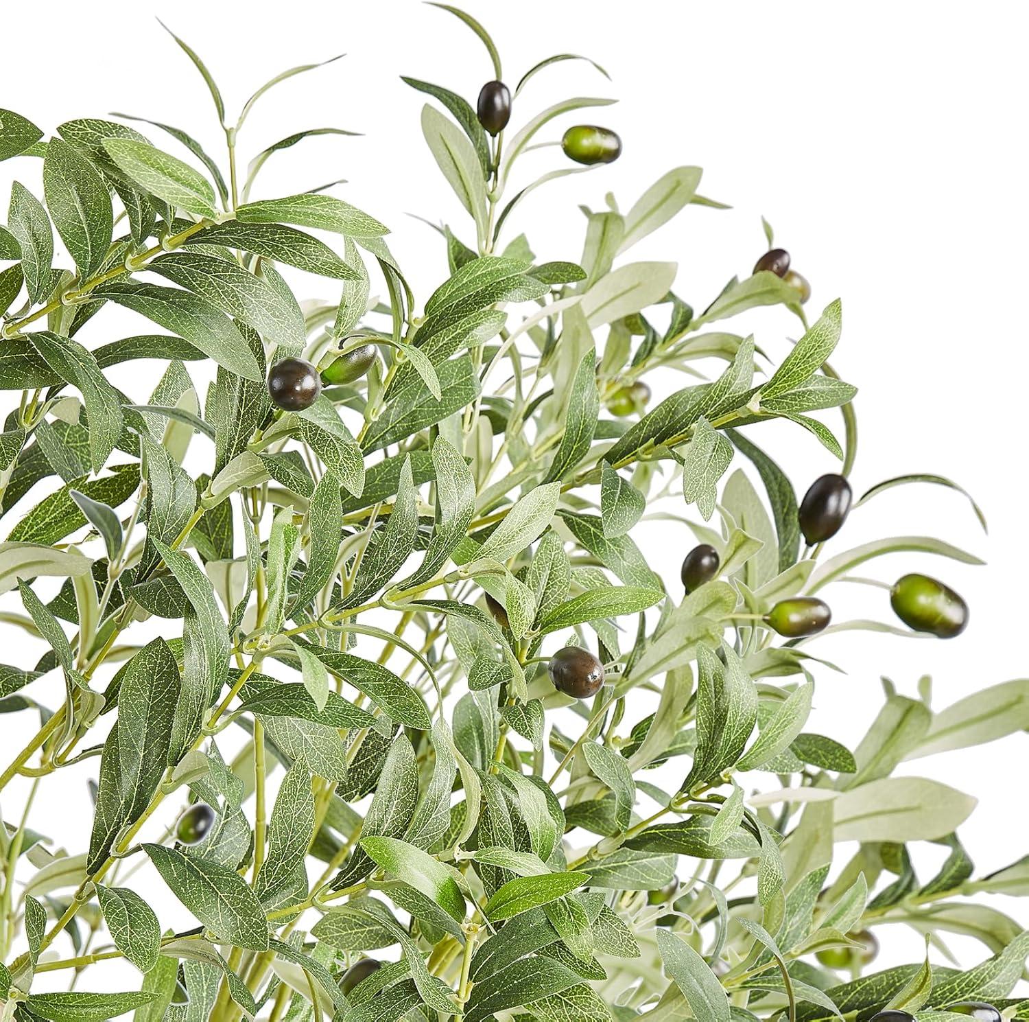 6 ft. Artificial Olive Tree Secure PE Material and Anti-Tip Tilt Protection Low-Maintenance Plant