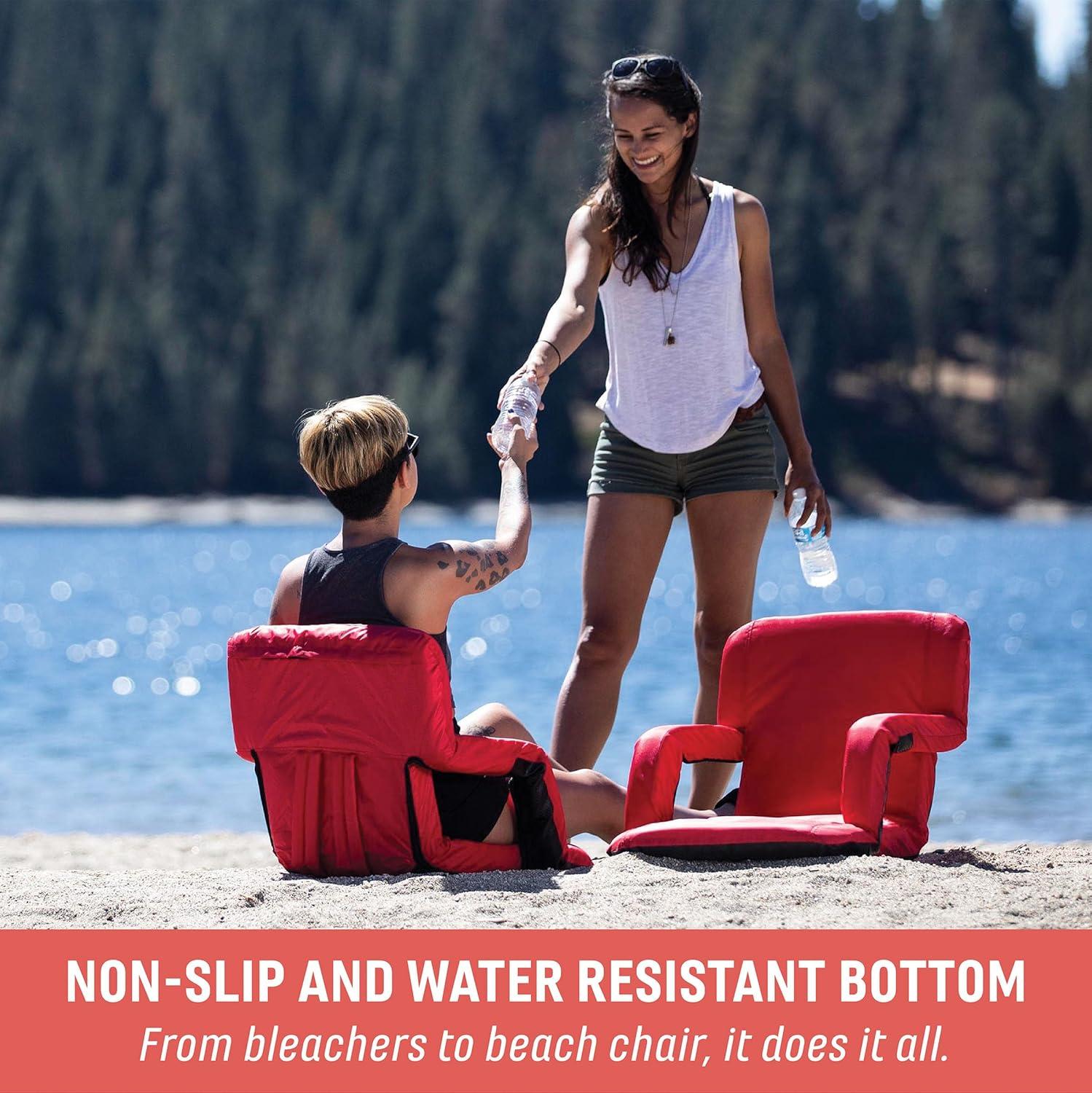ONIVA™ Ventura Reclining Bleacher Seat with Armrests and Back Support