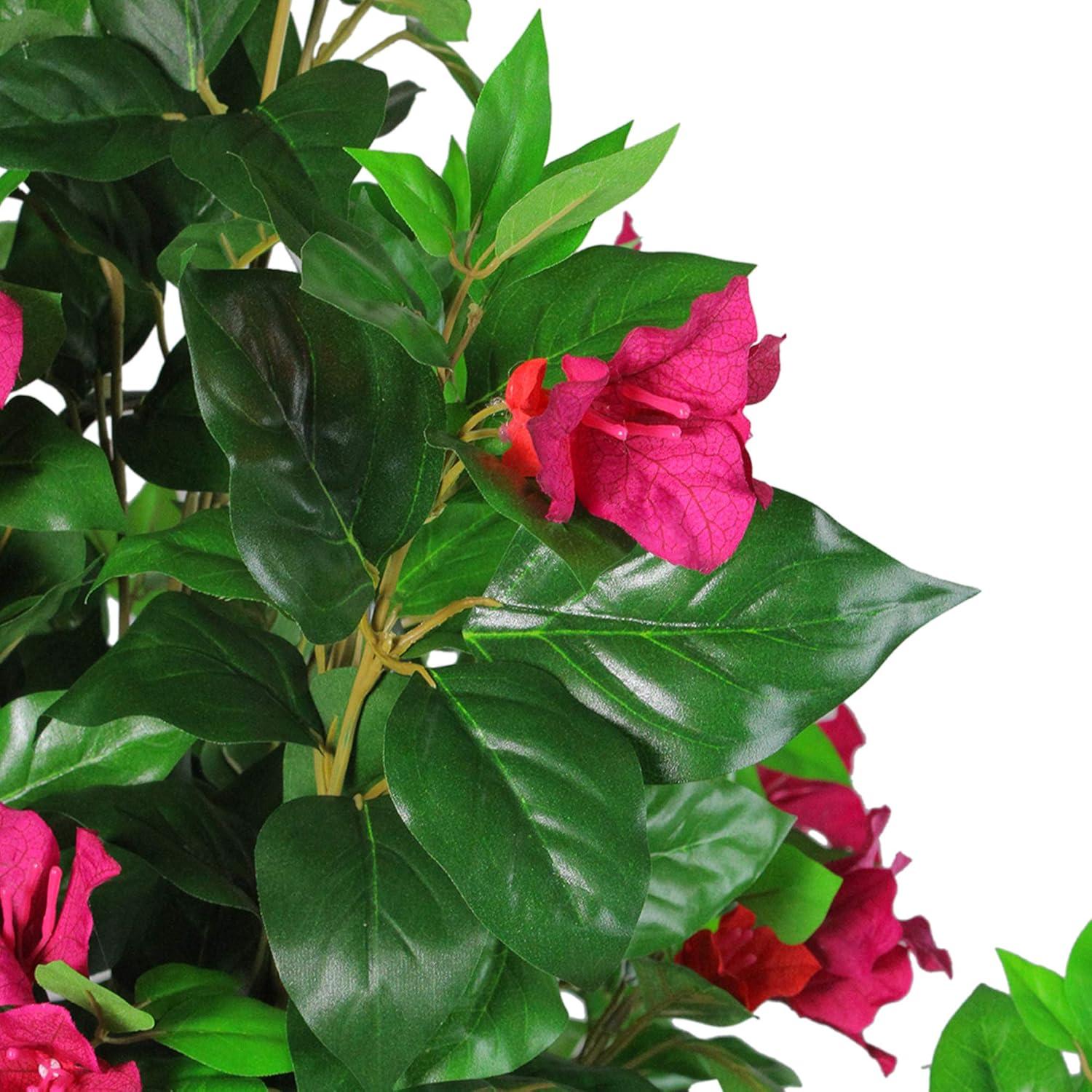 74.5" Pink and Red Potted Artificial Bougainvillea Tree