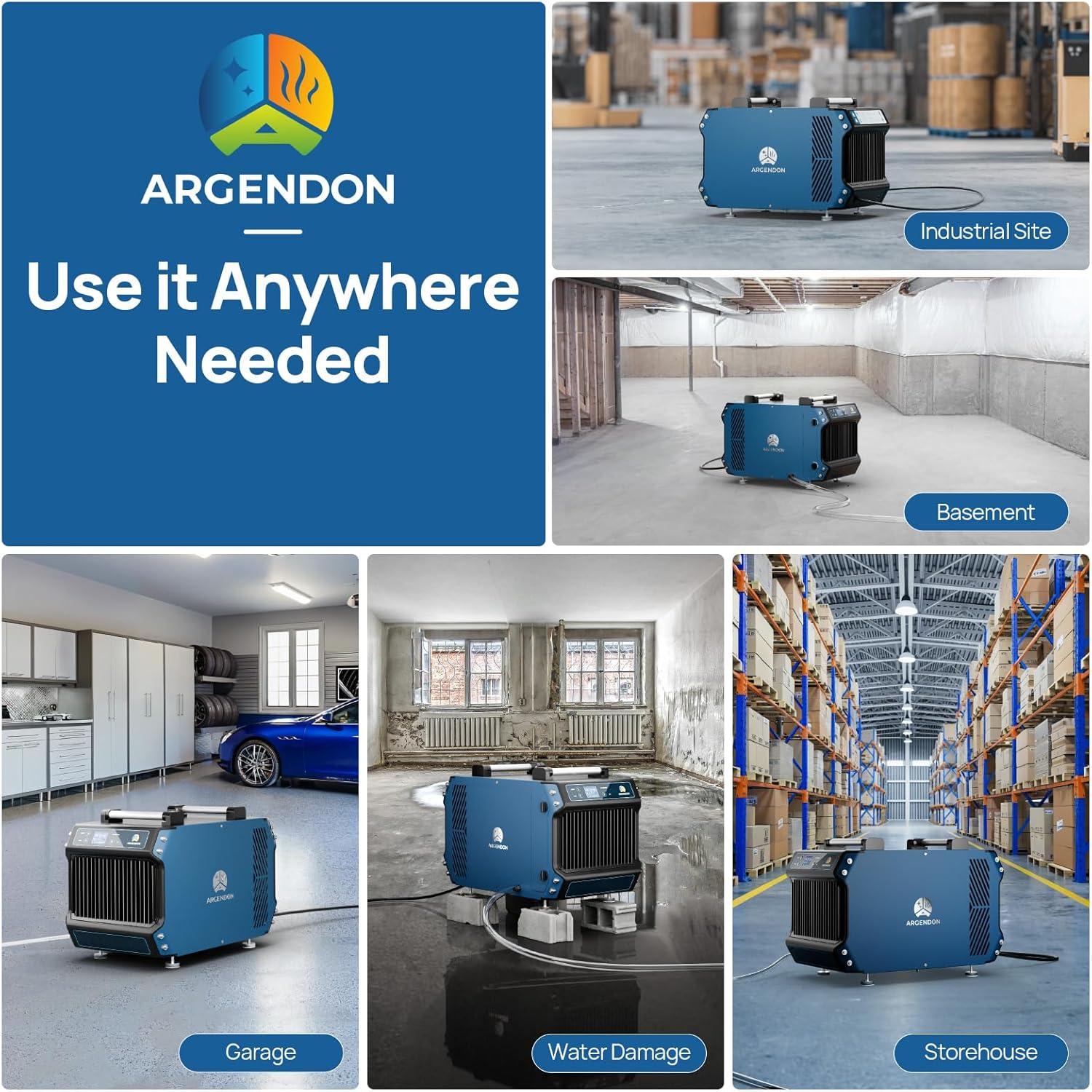 Crawl Space Commercial Dehumidifier with Drain Hose 145 Pints Basement, Industrial Sites, Energy Star