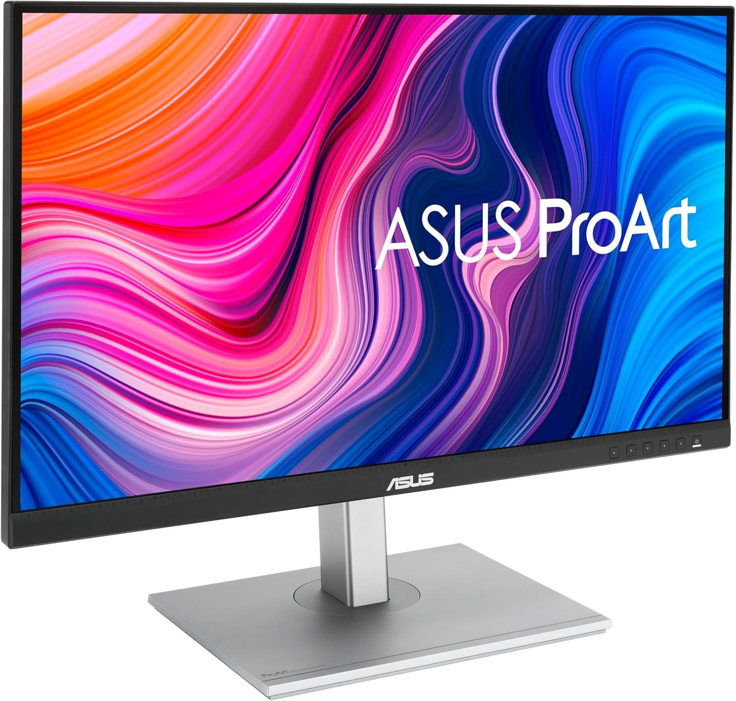 ASUS ProArt PA278CV Professional Monitor – 27", IPS, QHD (2560 x 1440), 100% sRGB, 100% Rec. 709, Color Accuracy ΔE < 2, Calman Verified, USB-C, DisplayPort Daisy-chaining, ProArt Preset,  Ergo Stand