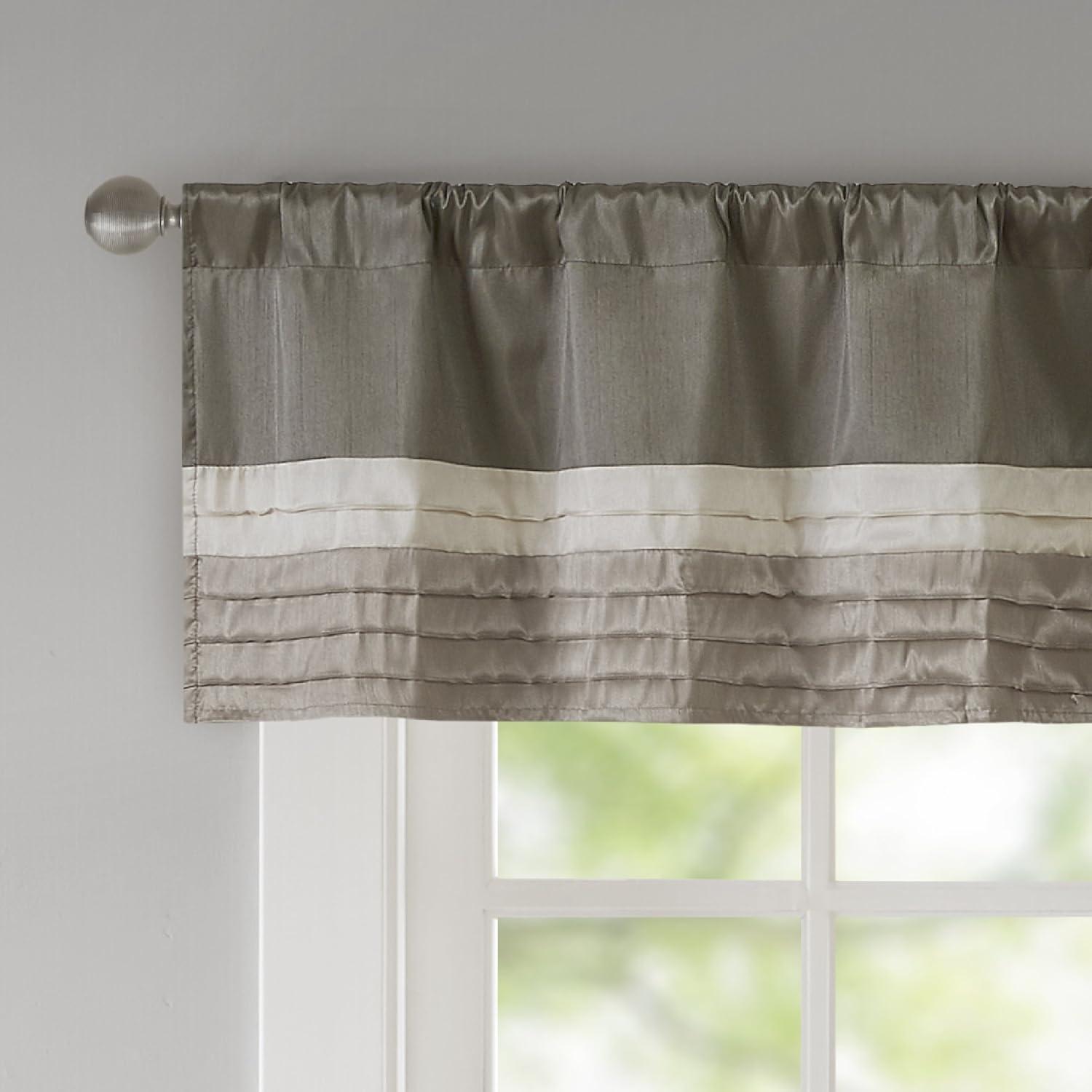 Madison Park Amherst Polyoni Pintuck Single Window Valance