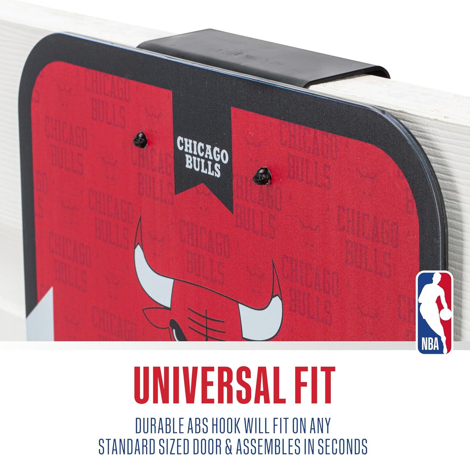 Franklin Sports NBA Team Over The Door Basketball Hoop - Kids Indoor Mini Basketball Hoop with Basketball - NBA Fan Shop Mini Hoop for Bedroom & Office