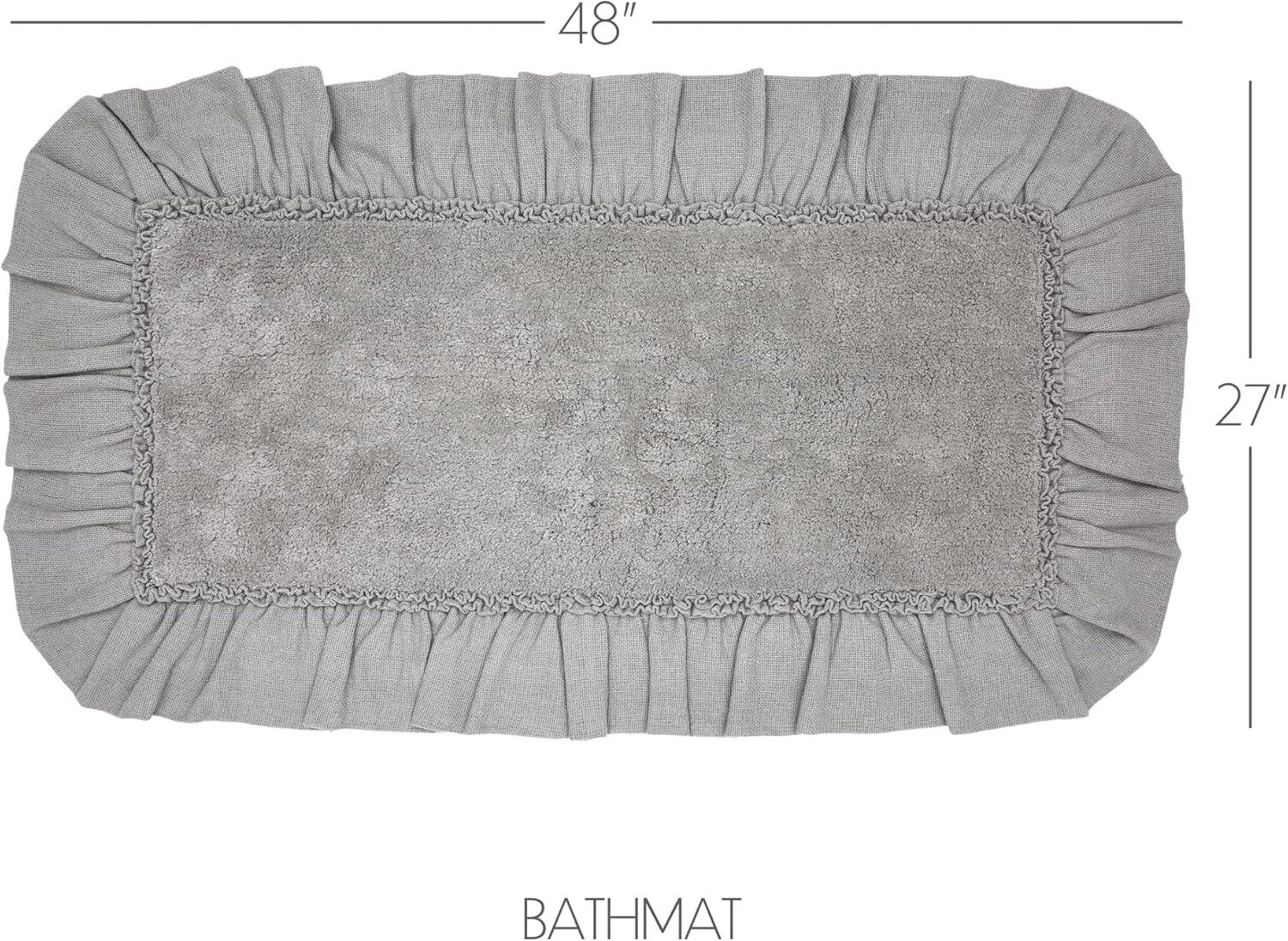 Burlap Dove Grey Bathmat 27x48  VHC Brands
